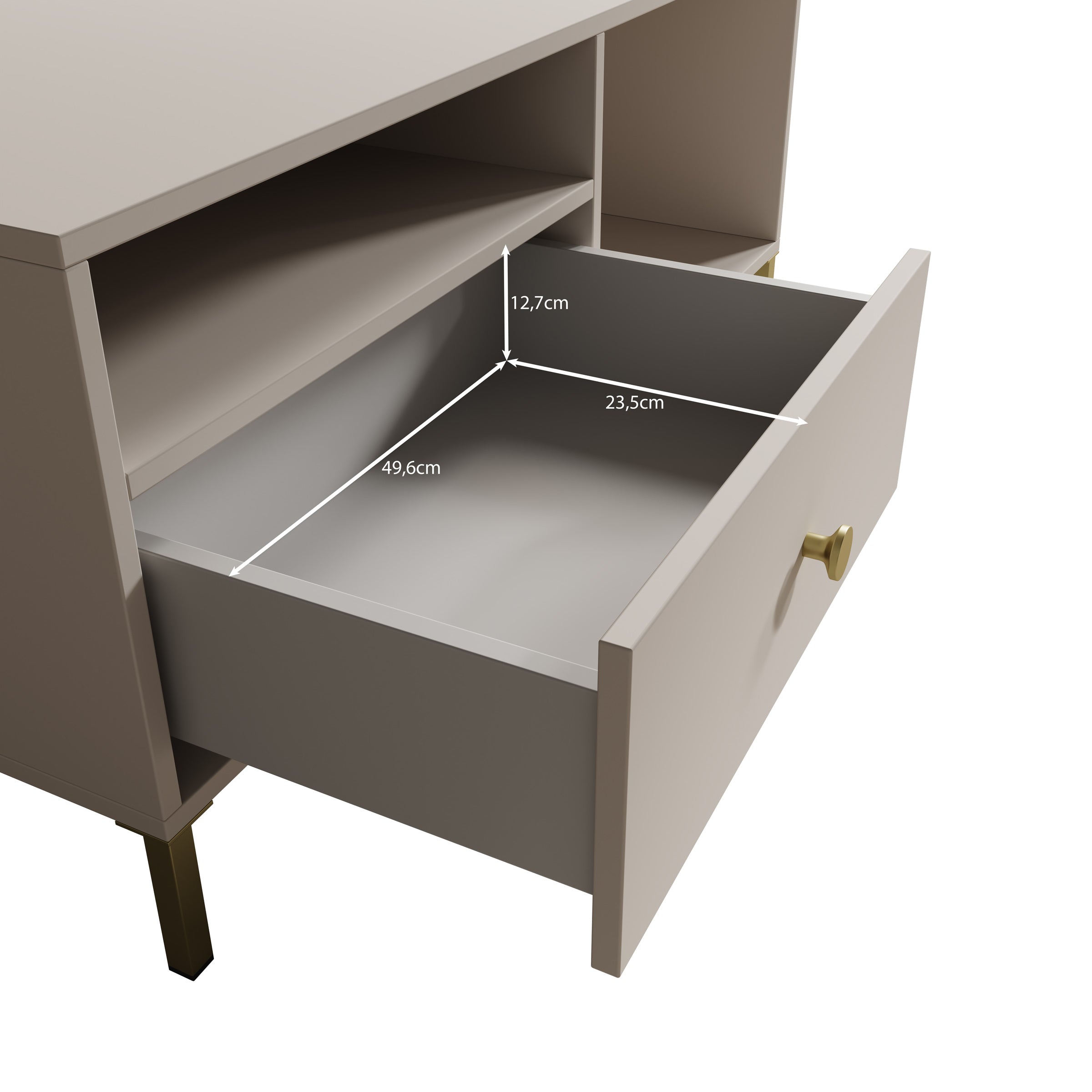 Syran - Salontafel - Beige - 110x60x48 cm