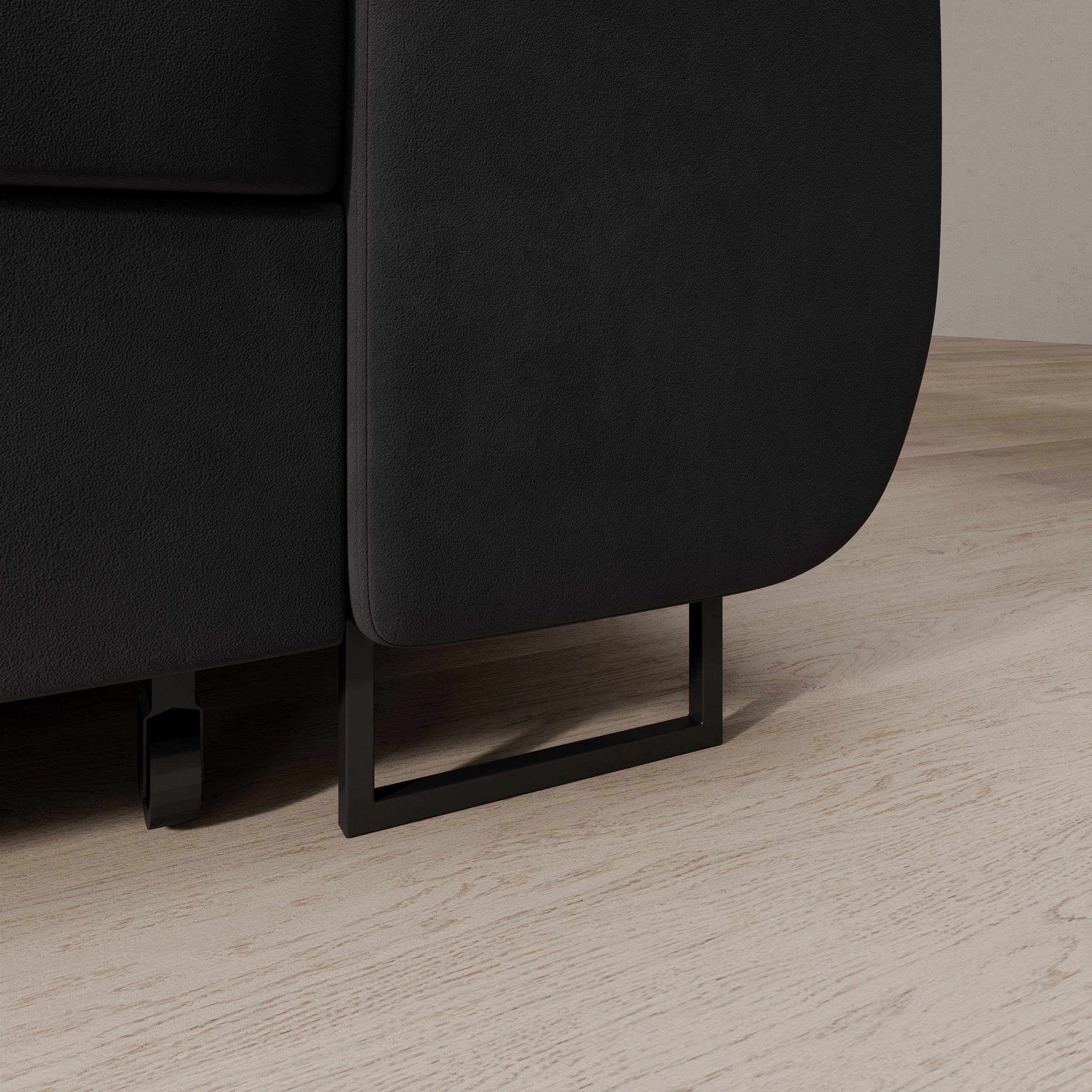 Tacito - Hoekbank 4-zits - Velvet zwart - Links