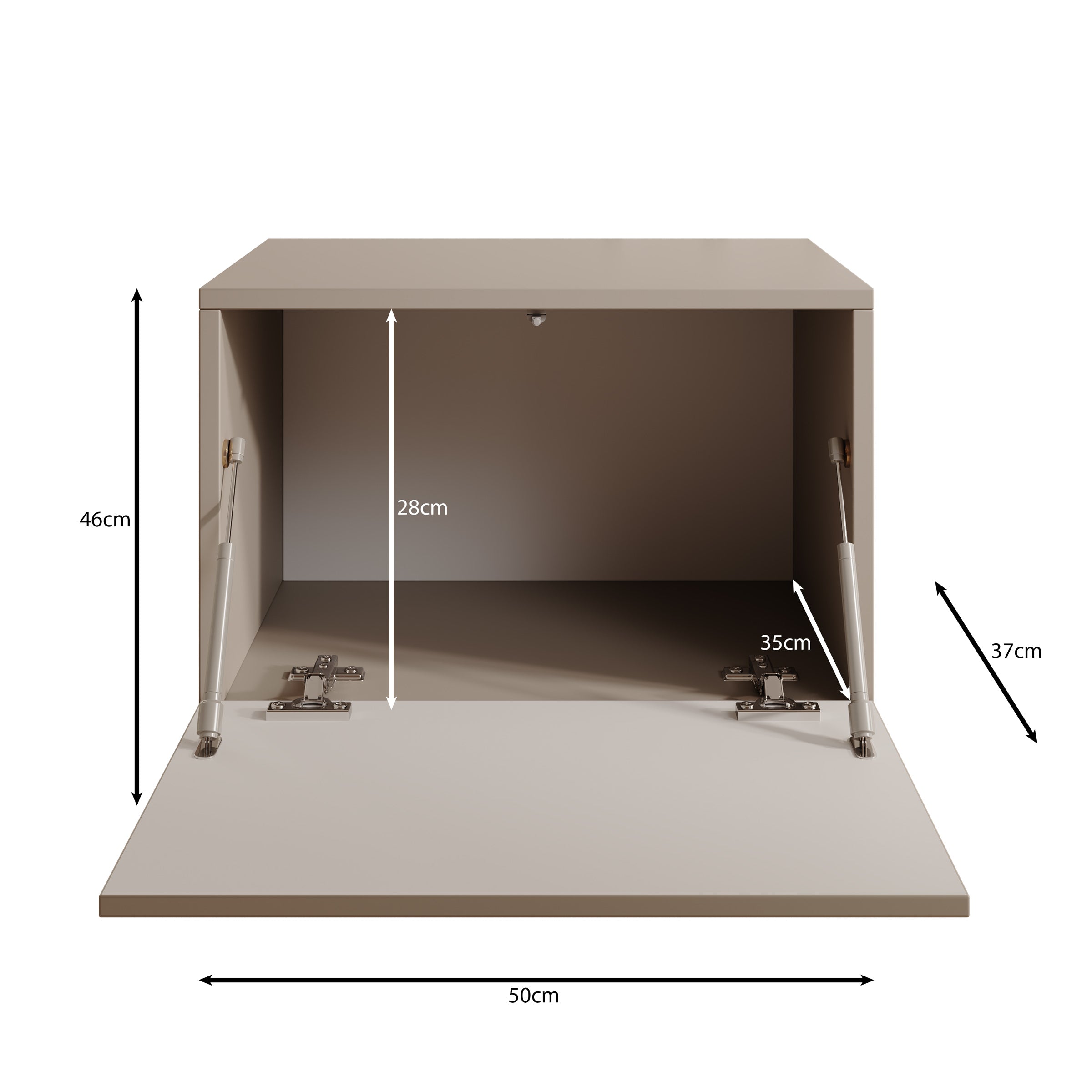 Tactica - Nachtkastje - Beige - 50x37x46 cm