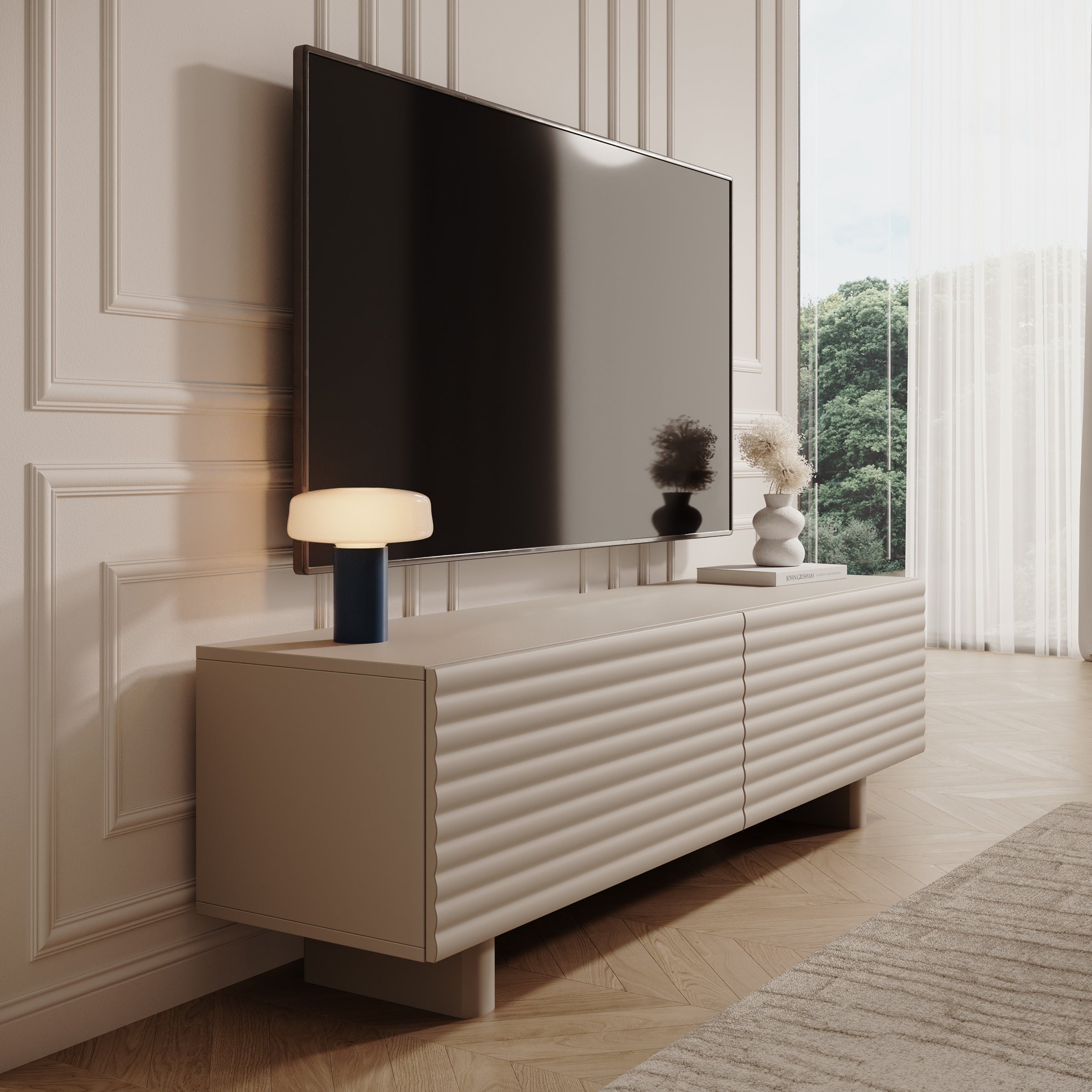 Tactica - TV-Meubel - Beige - 150x37x46 cm