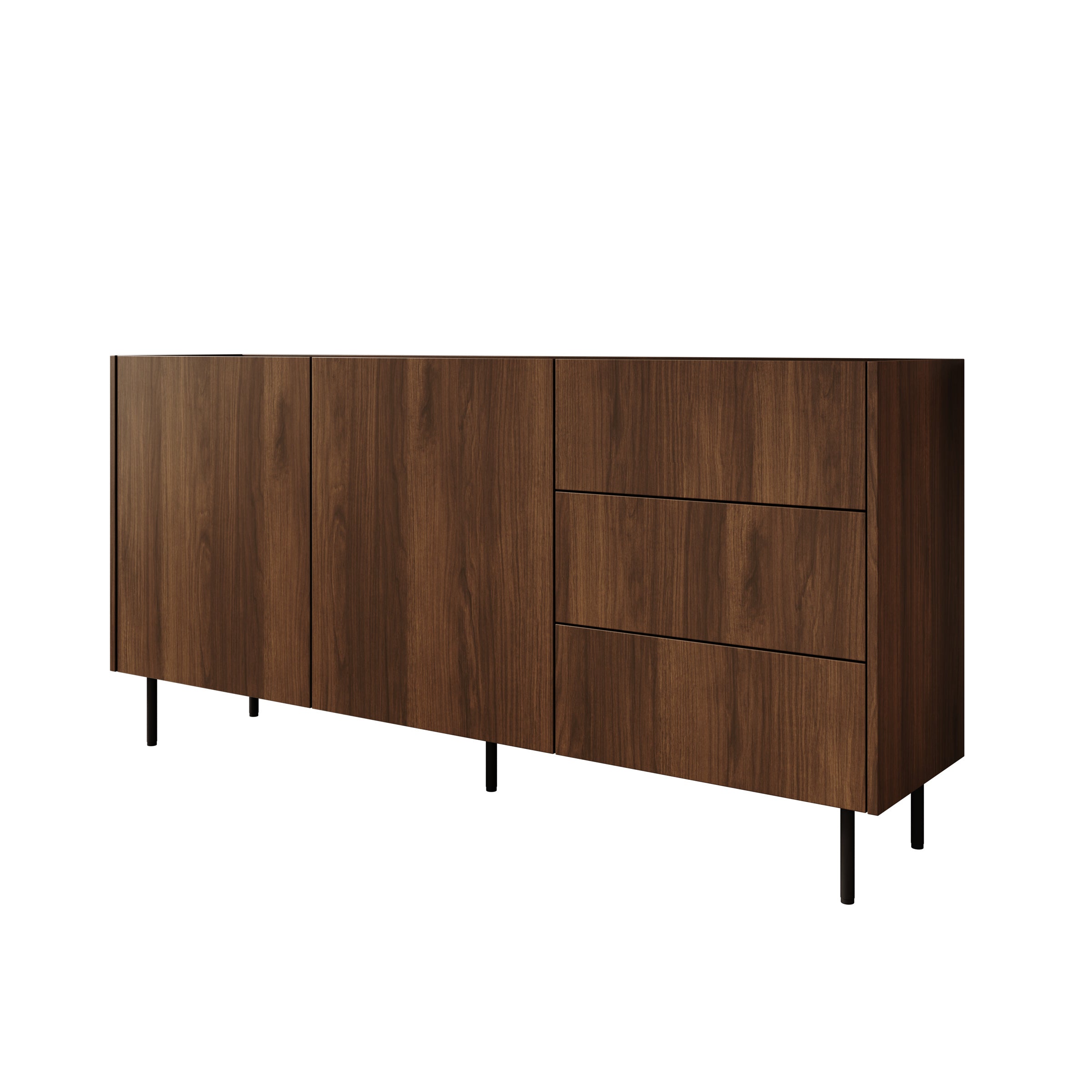 Tahiti - Dressoir - Donker eiken - 160x37x78 cm