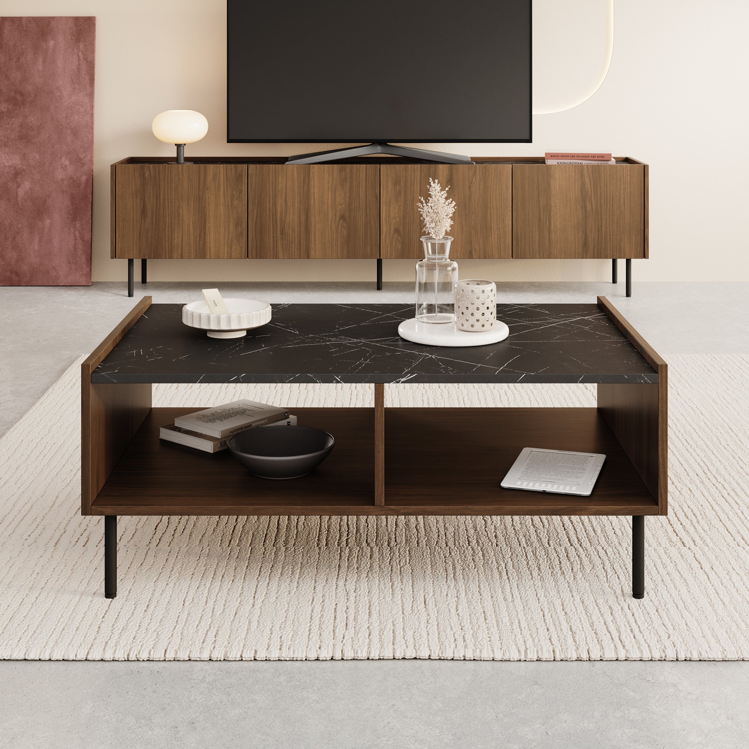 Tahiti - Salontafel - Donker eiken - 97x60x39 cm