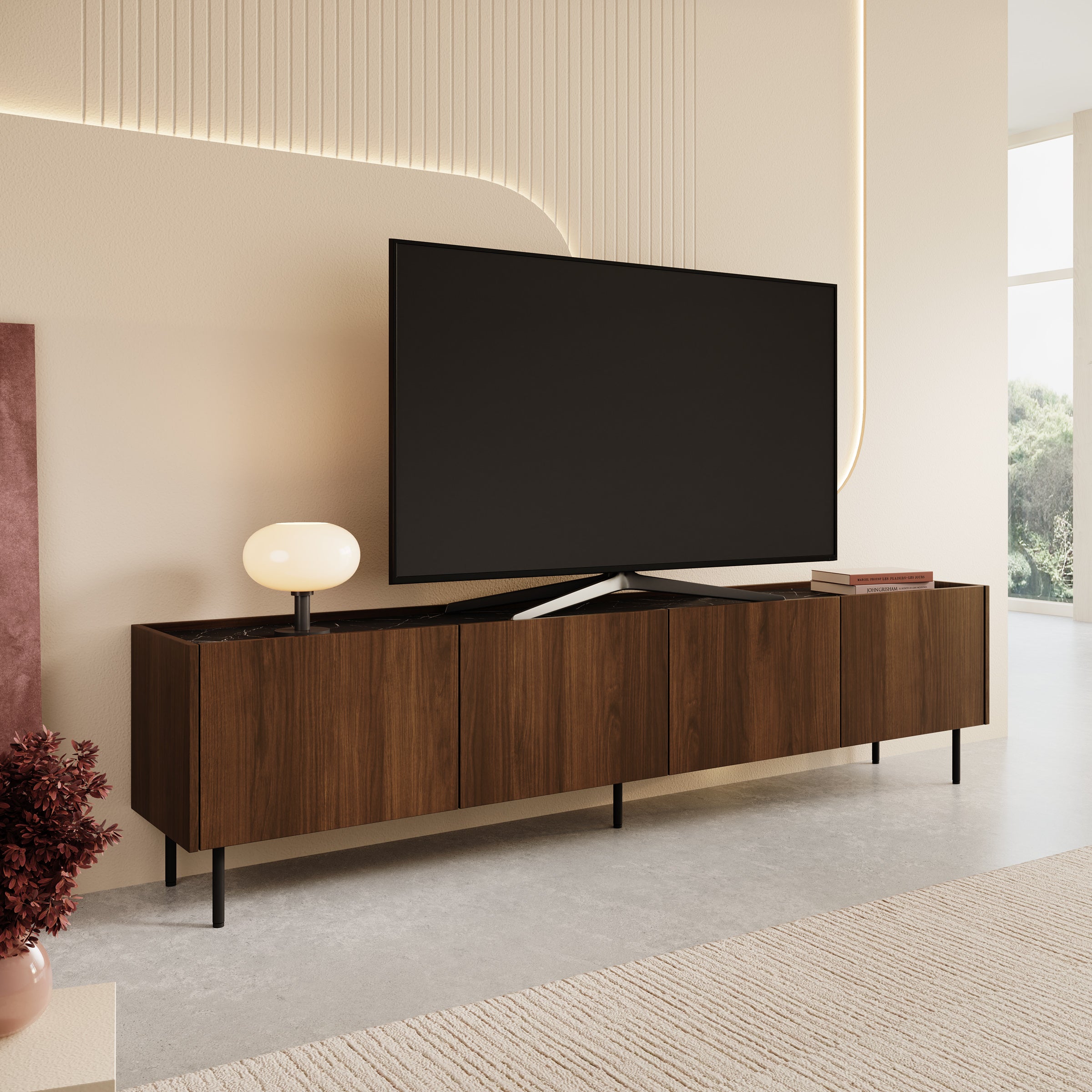 Tahiti - TV-Meubel - Donker eiken - 144x37x50 cm