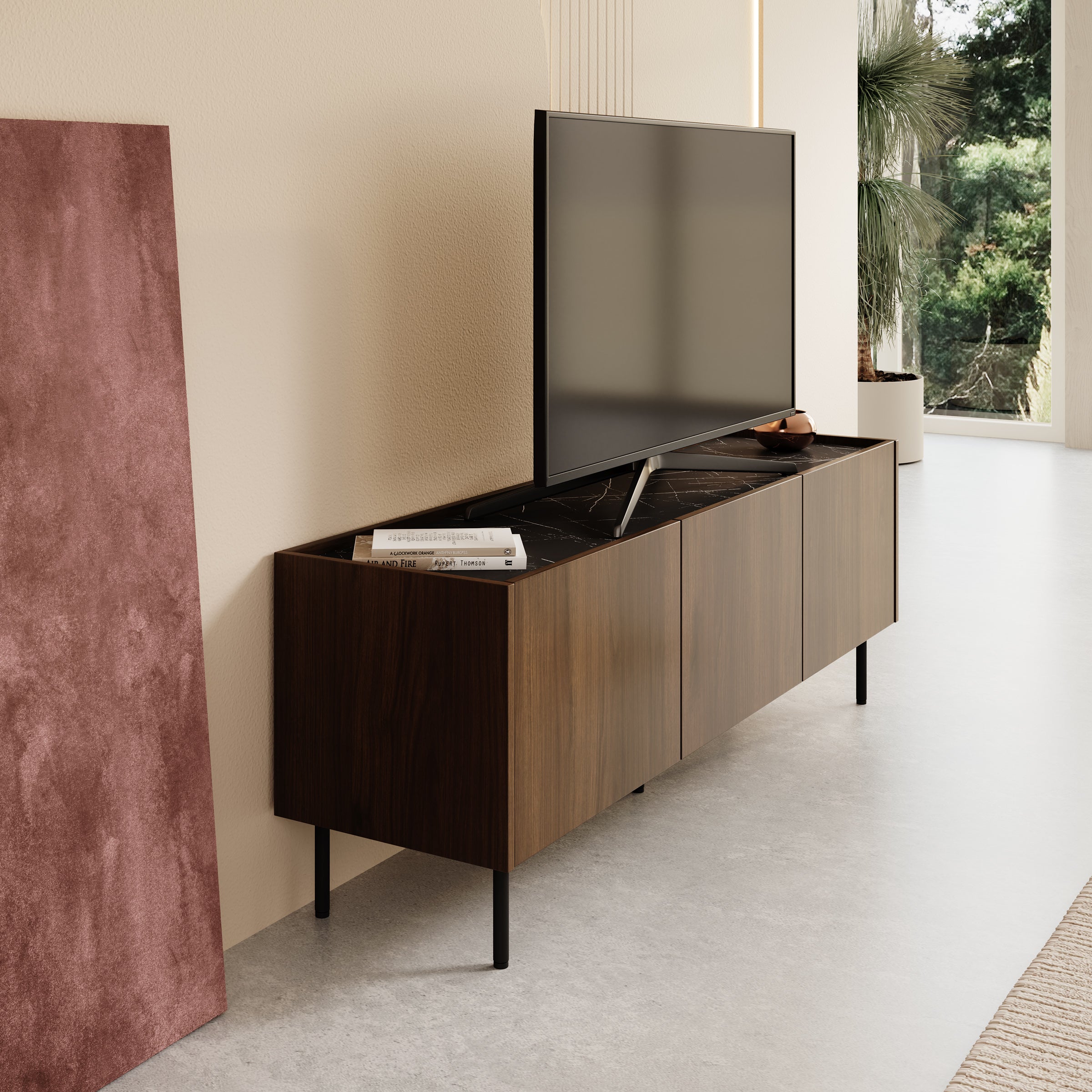 Tahiti - TV-Meubel - Donker eiken - 144x37x50 cm