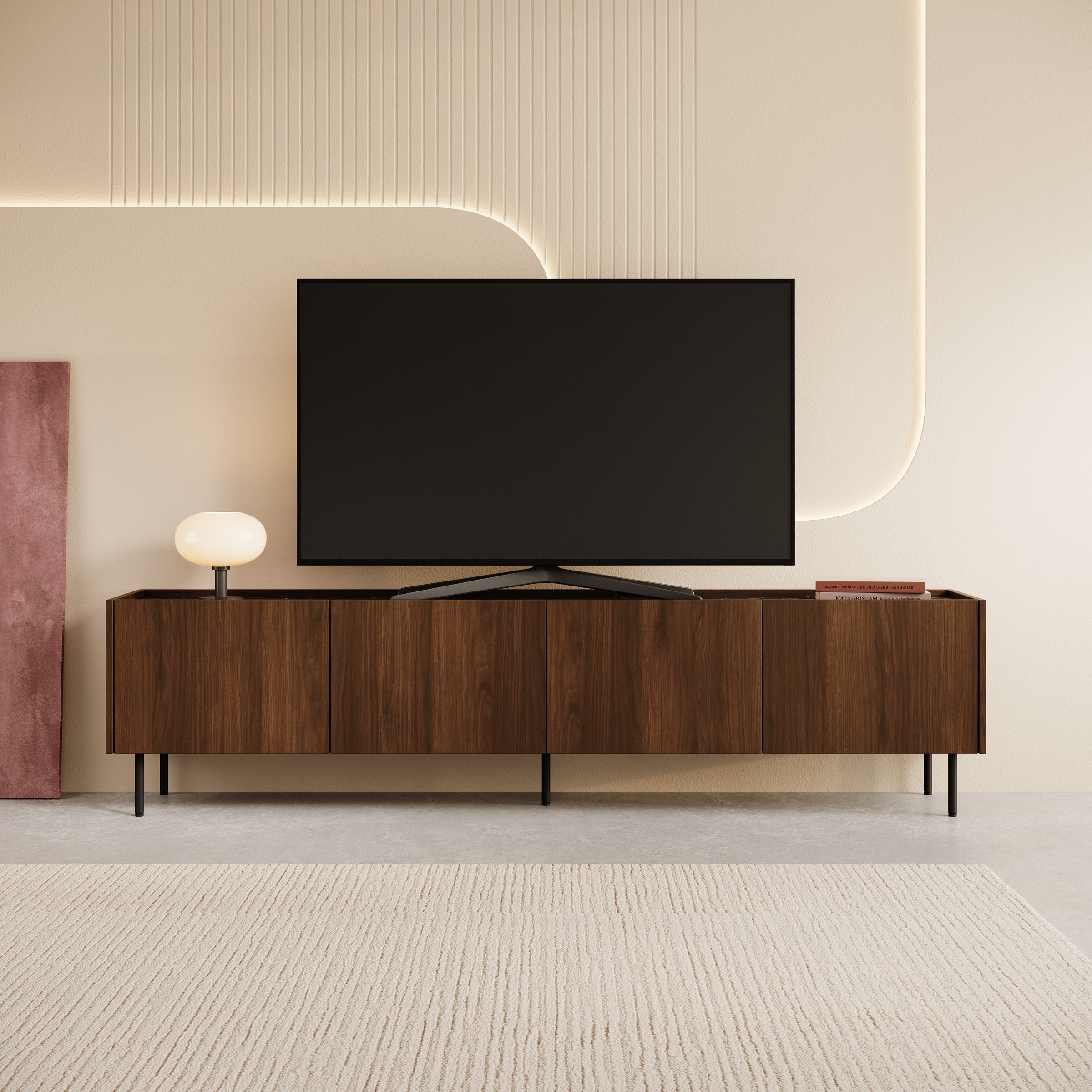 Tahiti - TV-Meubel - Donker eiken - 144x37x50 cm