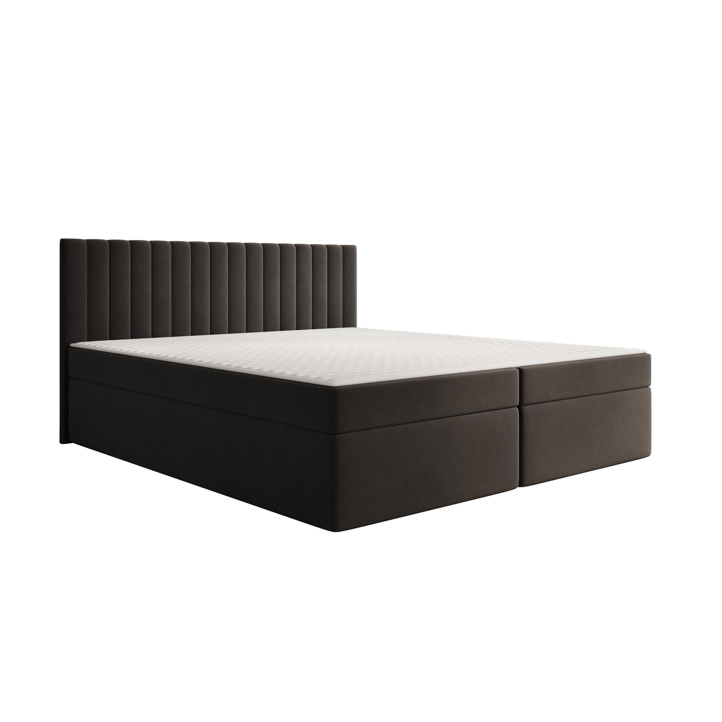 Taiko - Boxspring met opbergruimte - Stof zwart - 180x200 cm