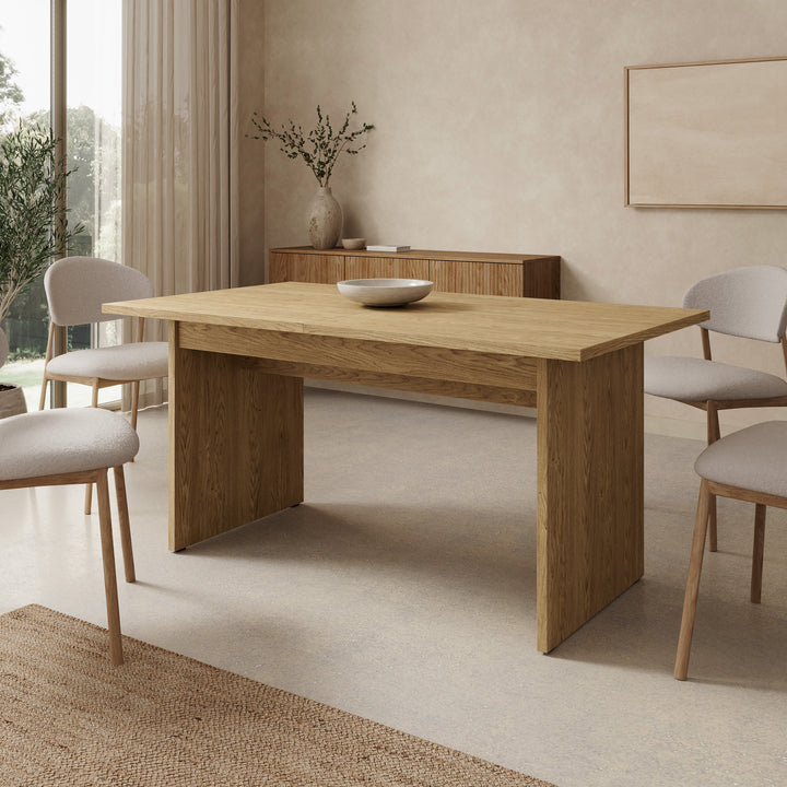 Tarei - Eetkamertafel uitschuifbaar - Eikenpatroon - 160x90x78 cm