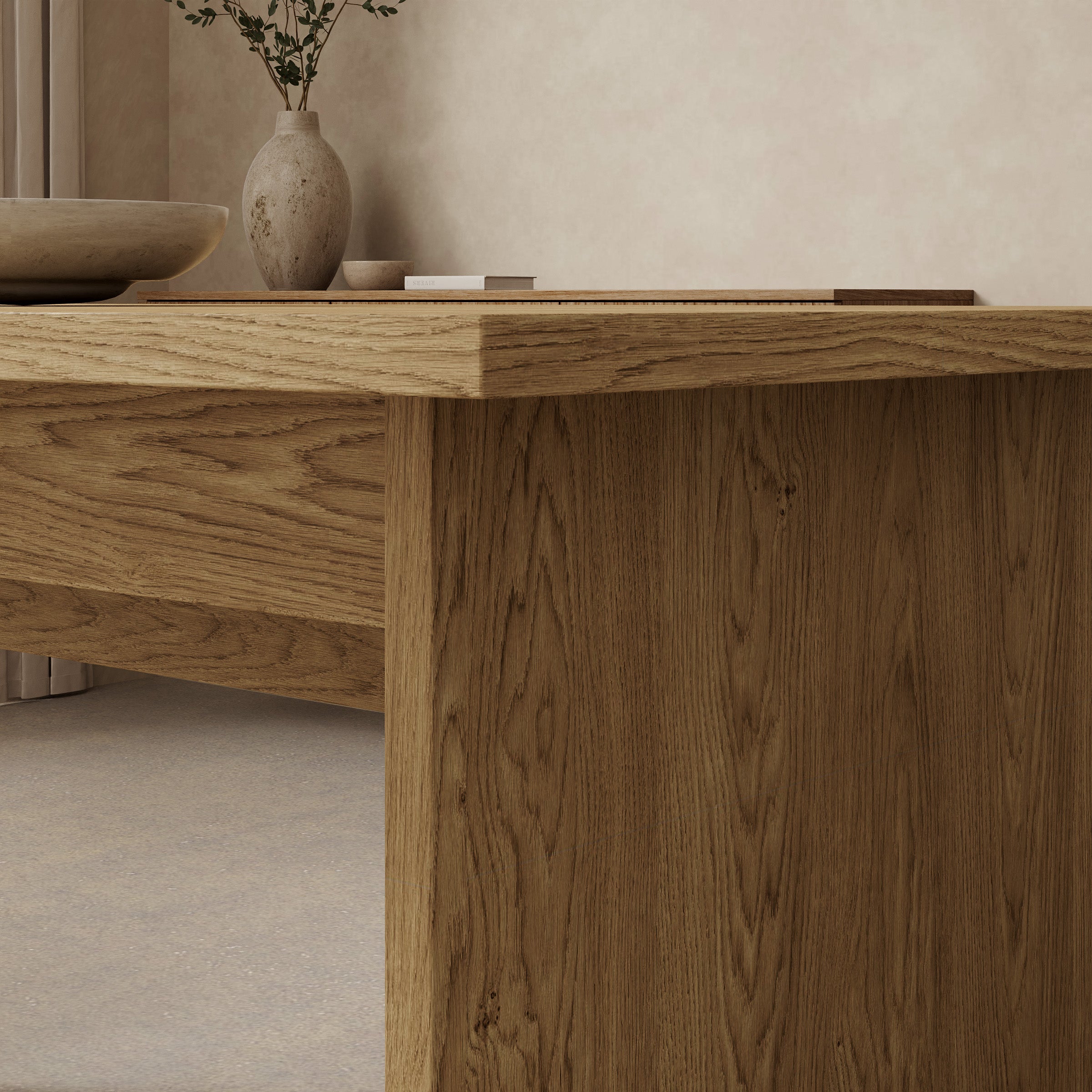 Tarei - Eetkamertafel uitschuifbaar - Eikenpatroon - 160x90x78 cm