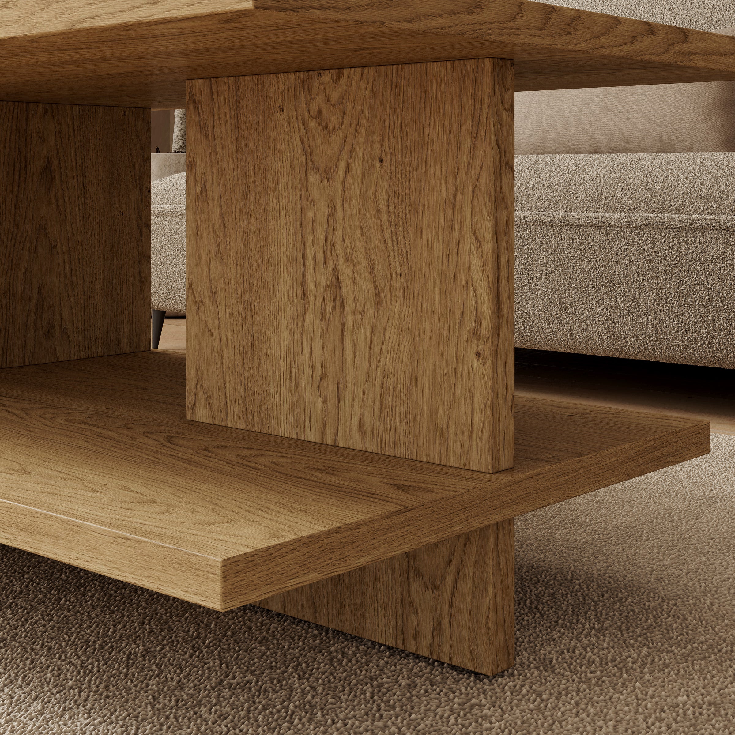 Tarei - Salontafel - Eikenpatroon - 106x60x46 cm