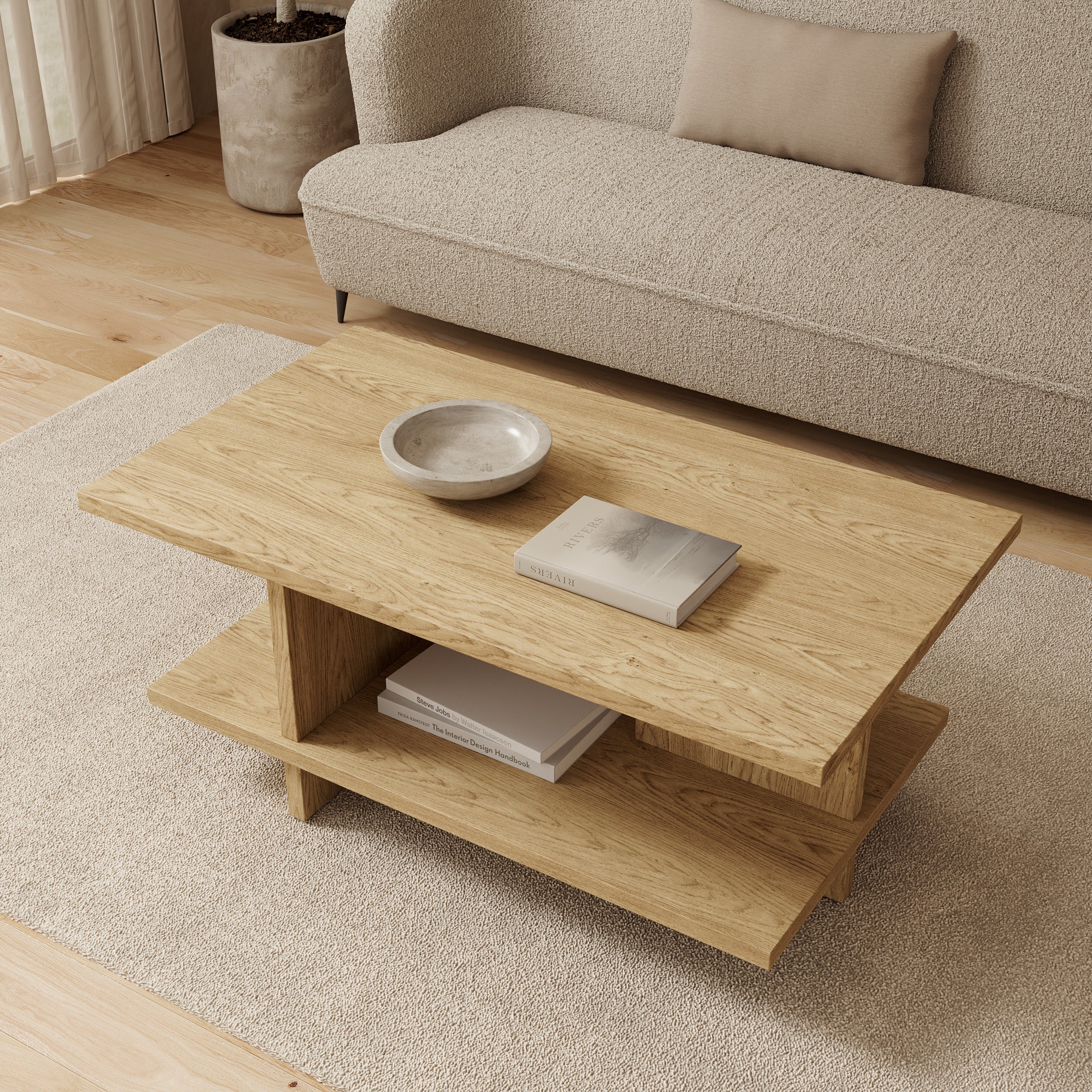 Tarei - Salontafel - Eikenpatroon - 106x60x46 cm