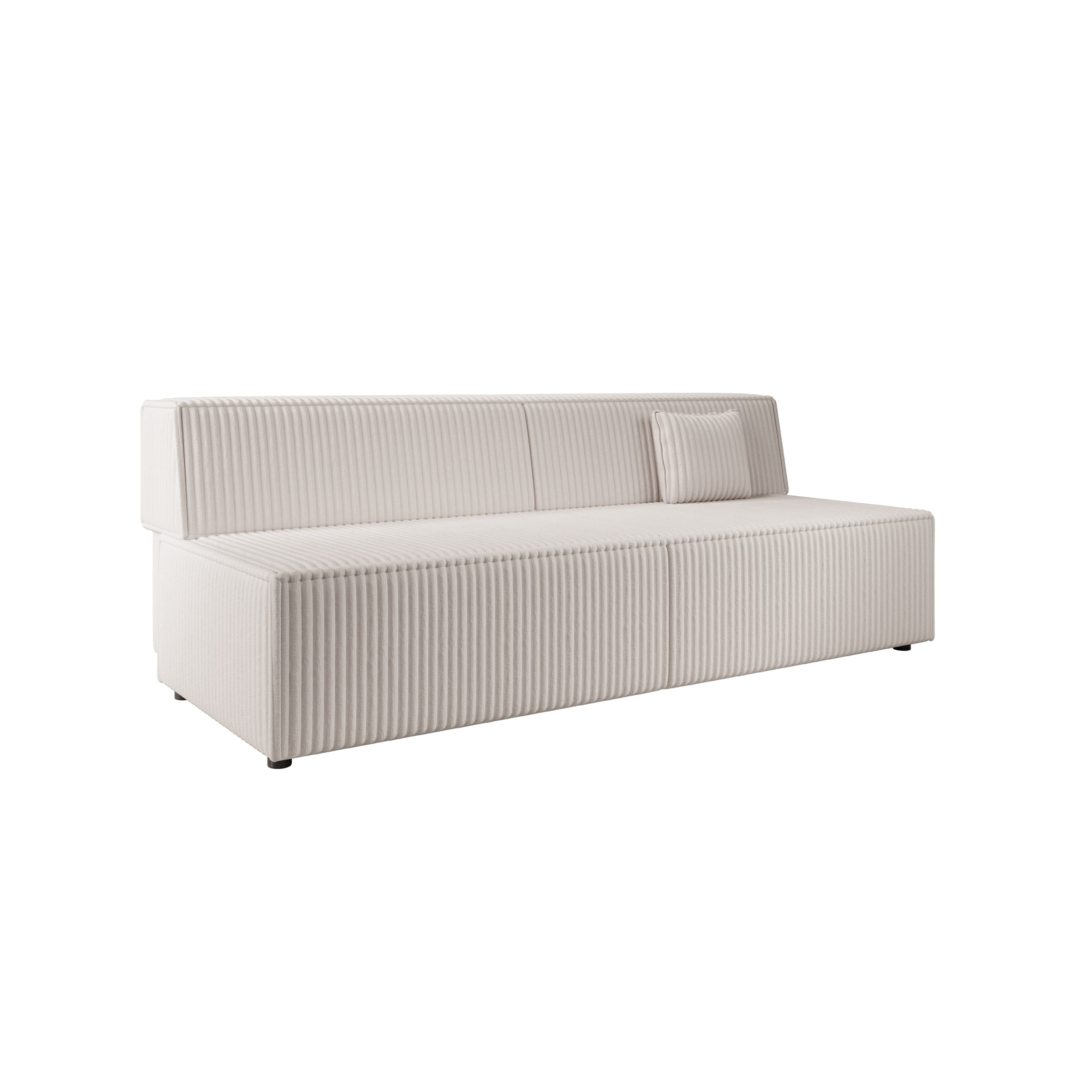 Tarella - Slaapbank - Fluffy teddystof - Beige - 202x94x74 cm