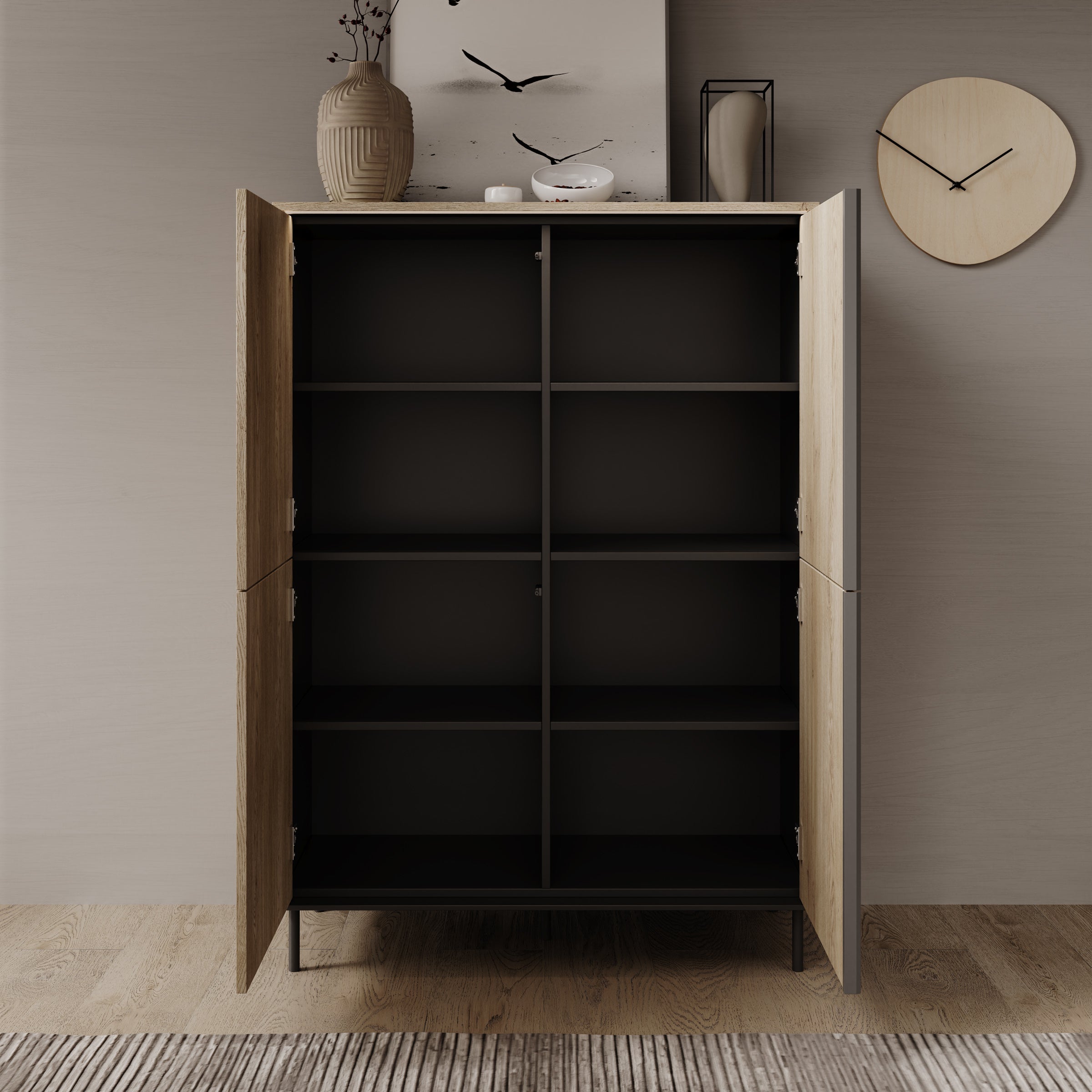 Tarello - Dressoir - Eikenpatroon - 99x41x140 cm