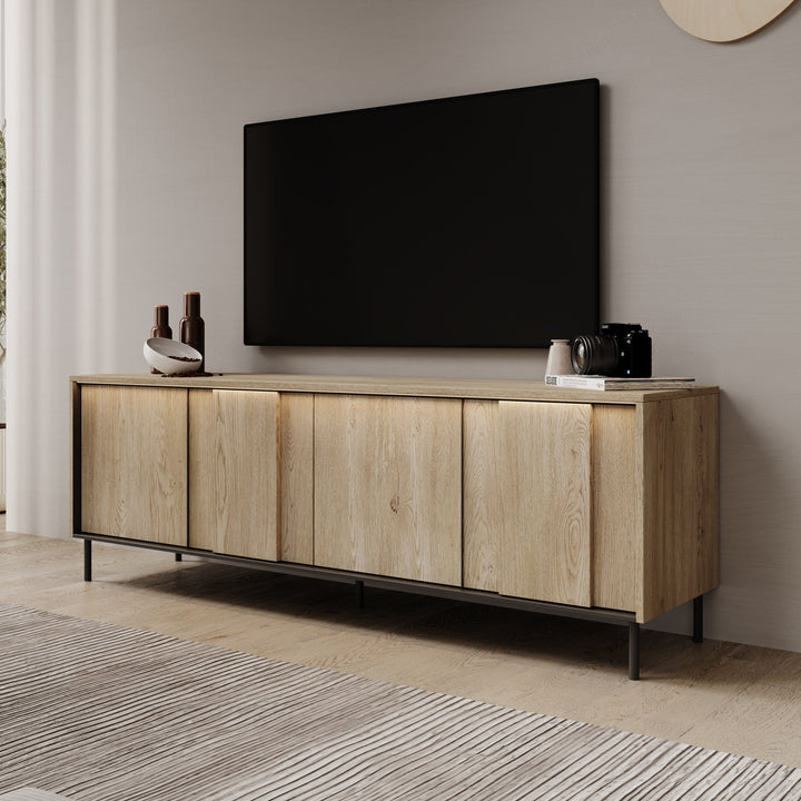 Tarello - TV-Meubel met LED - Eikenpatroon - 167x41x56 cm