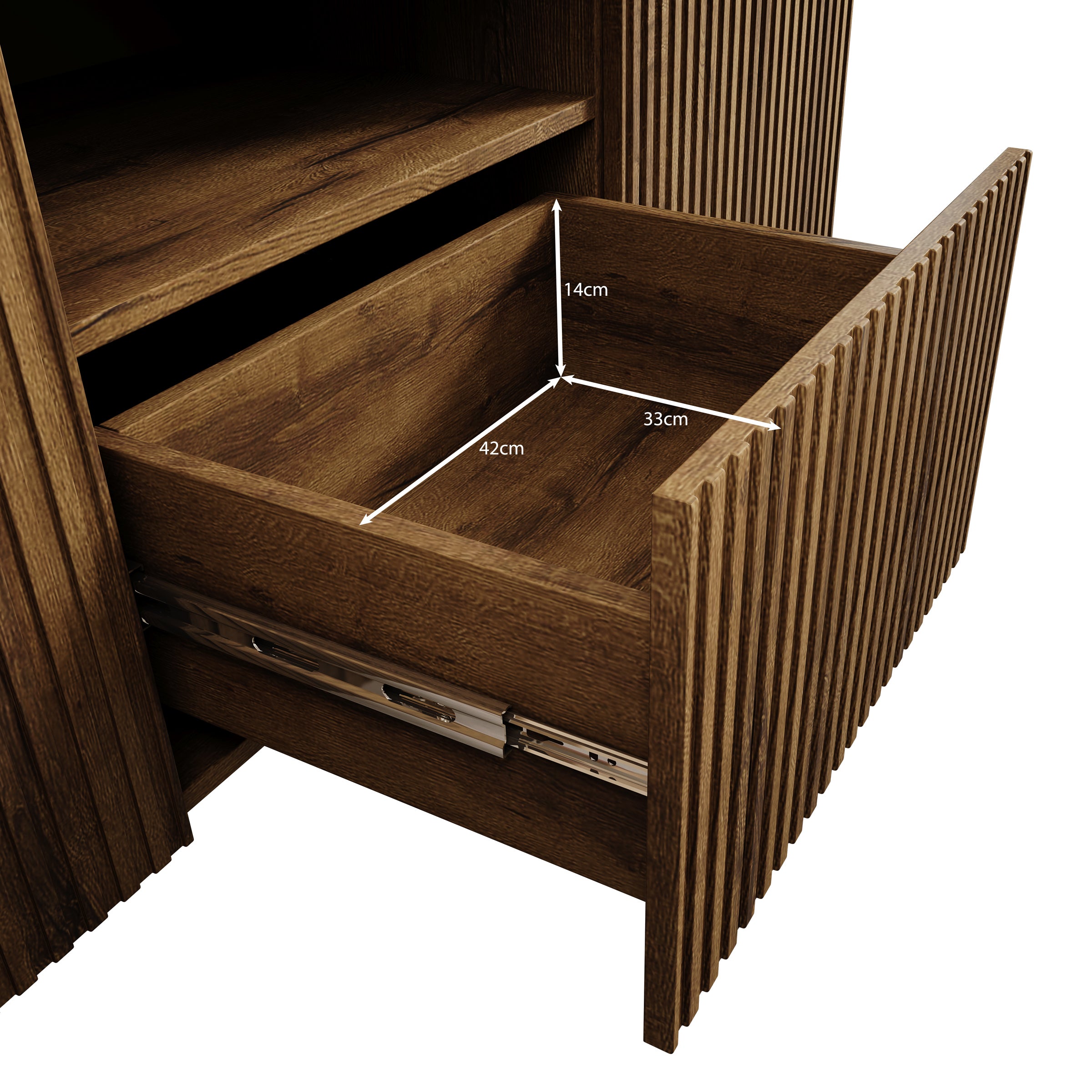 Tartagal - Dressoir - Donkerbruin/eiken - 150x42x81 cm
