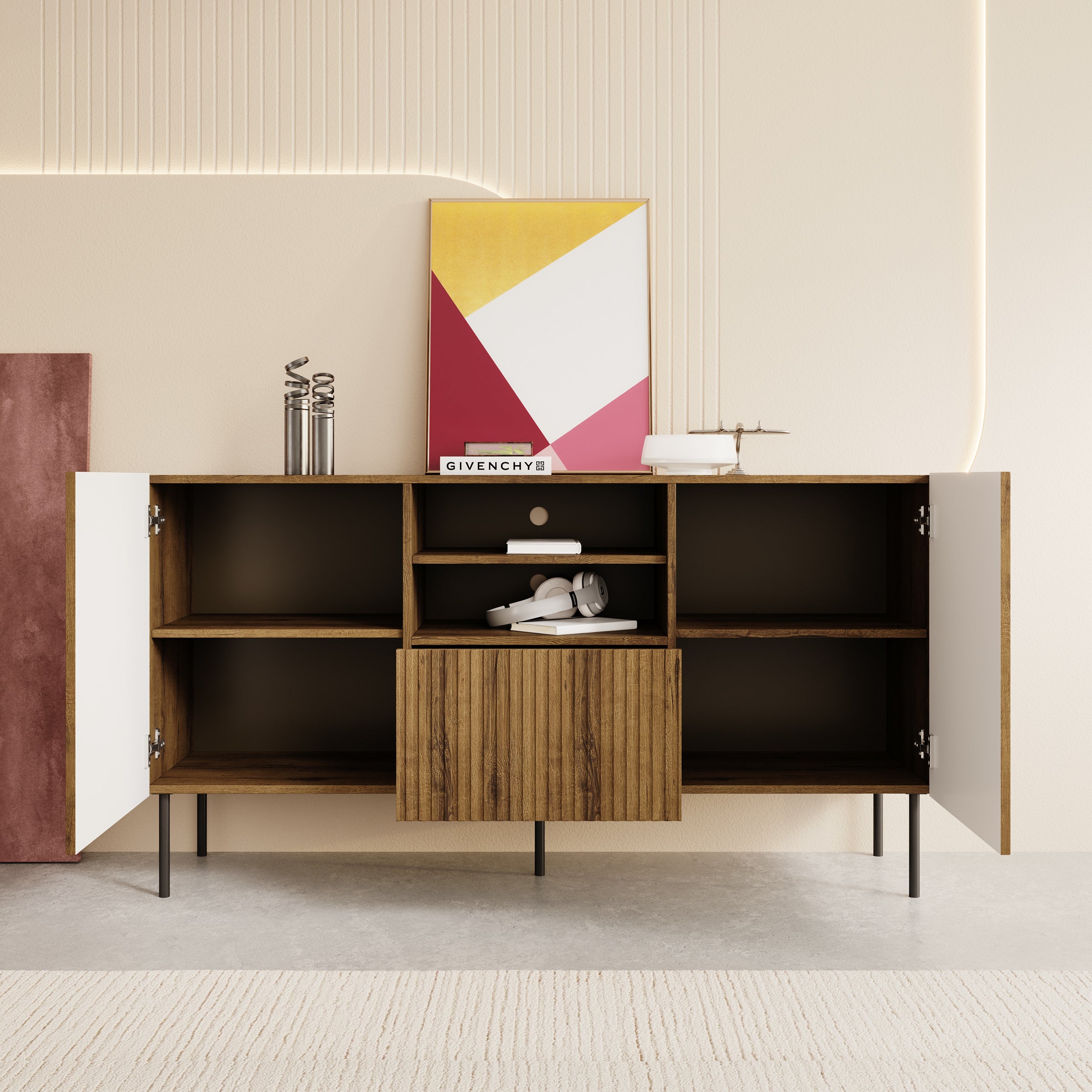 Tartagal - Dressoir - Donkerbruin/eiken - 150x42x81 cm