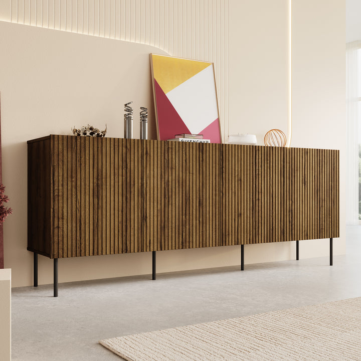 Tartagal - Dressoir - Donkerbruin/eiken - 200x42x81 cm