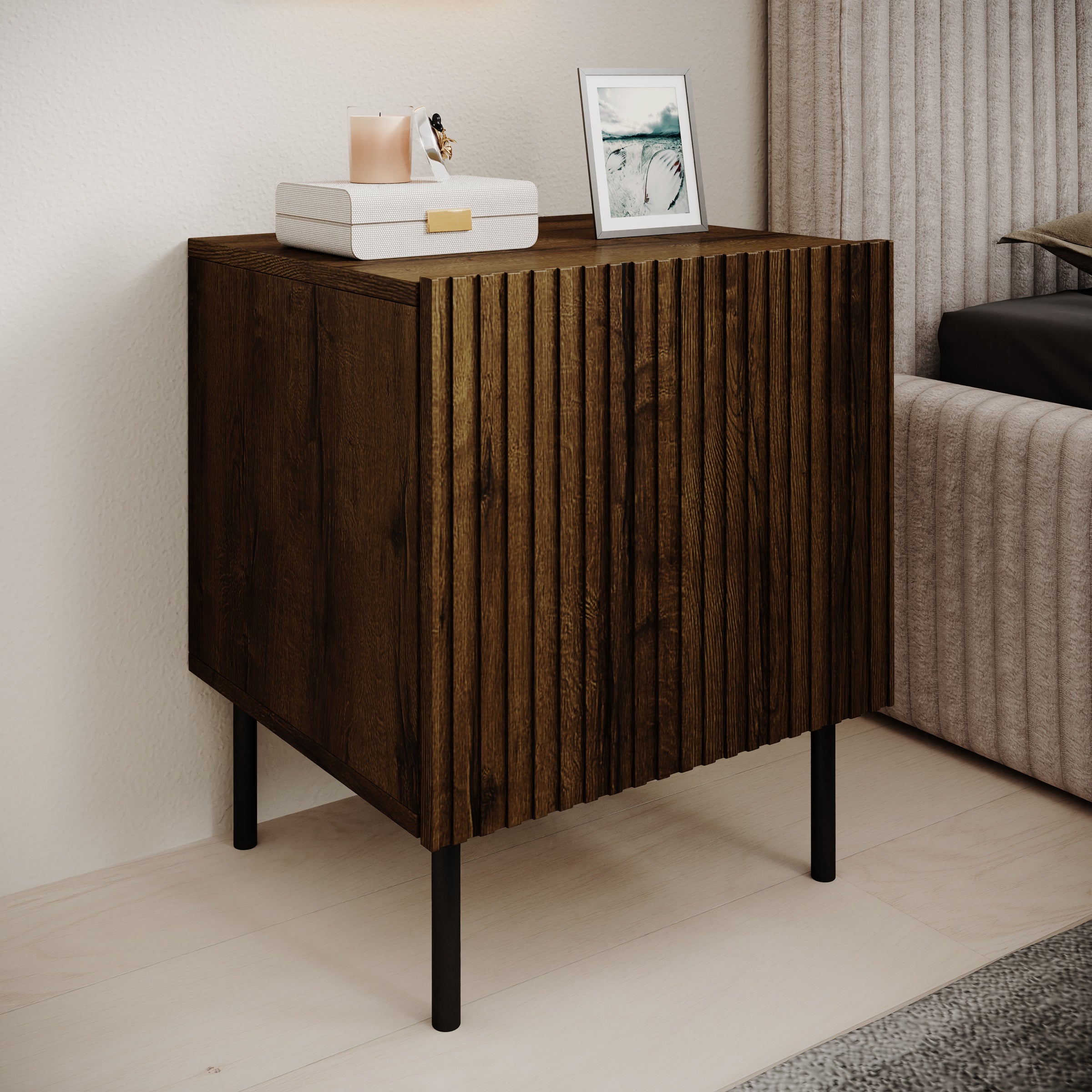 Tartagal - Nachtkastje set van 2 - Donkerbruin - 45x41x53 cm