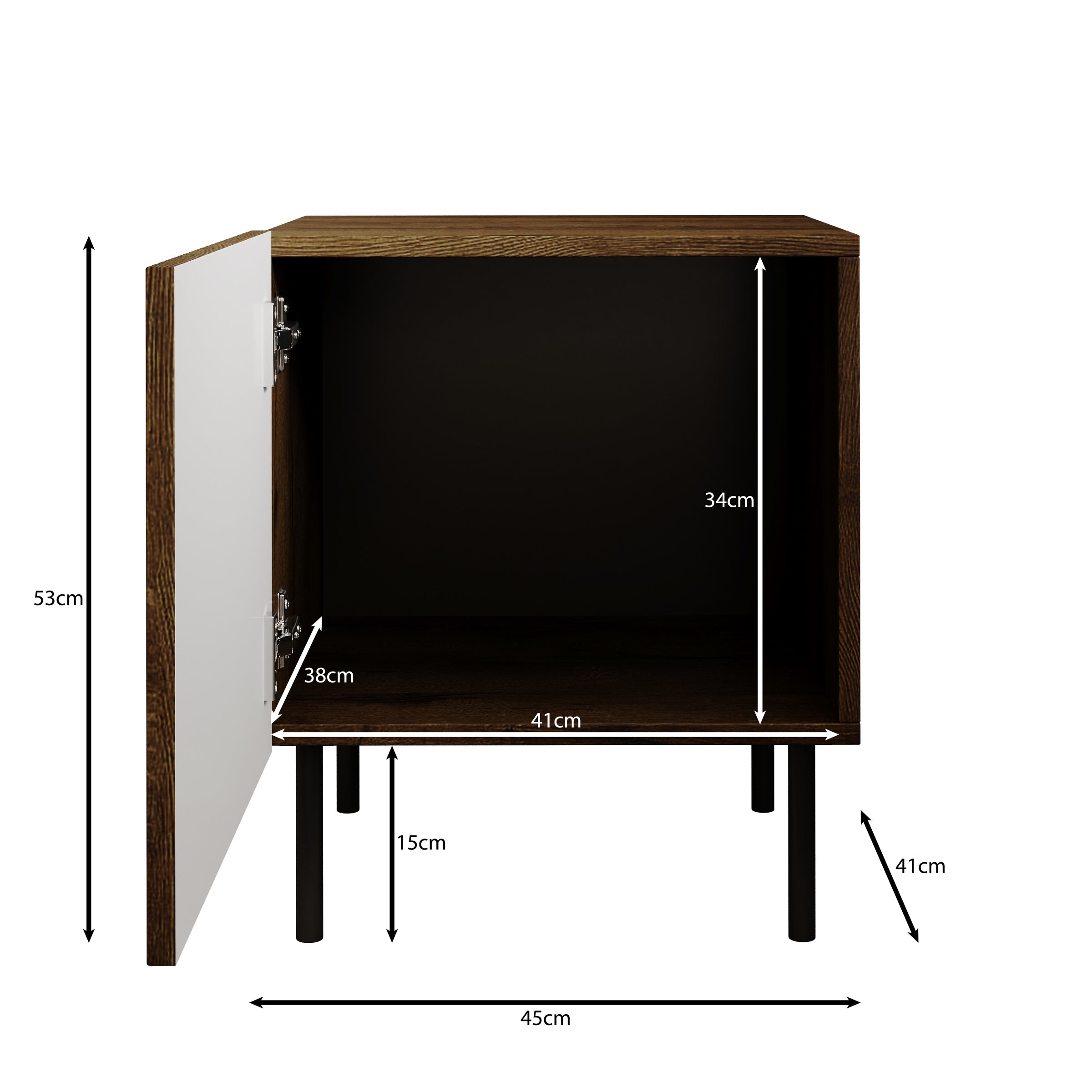 Tartagal - Nachtkastje set van 2 - Donkerbruin - 45x41x53 cm