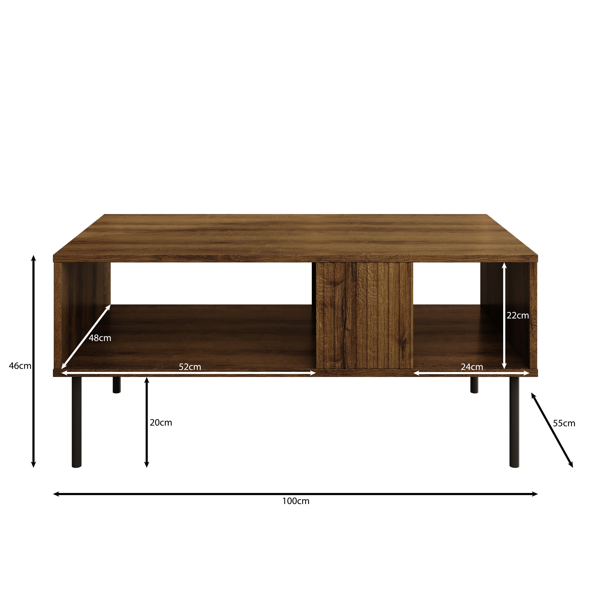 Tartagal - Salontafel - Donkerbruin - 100x55x46 cm