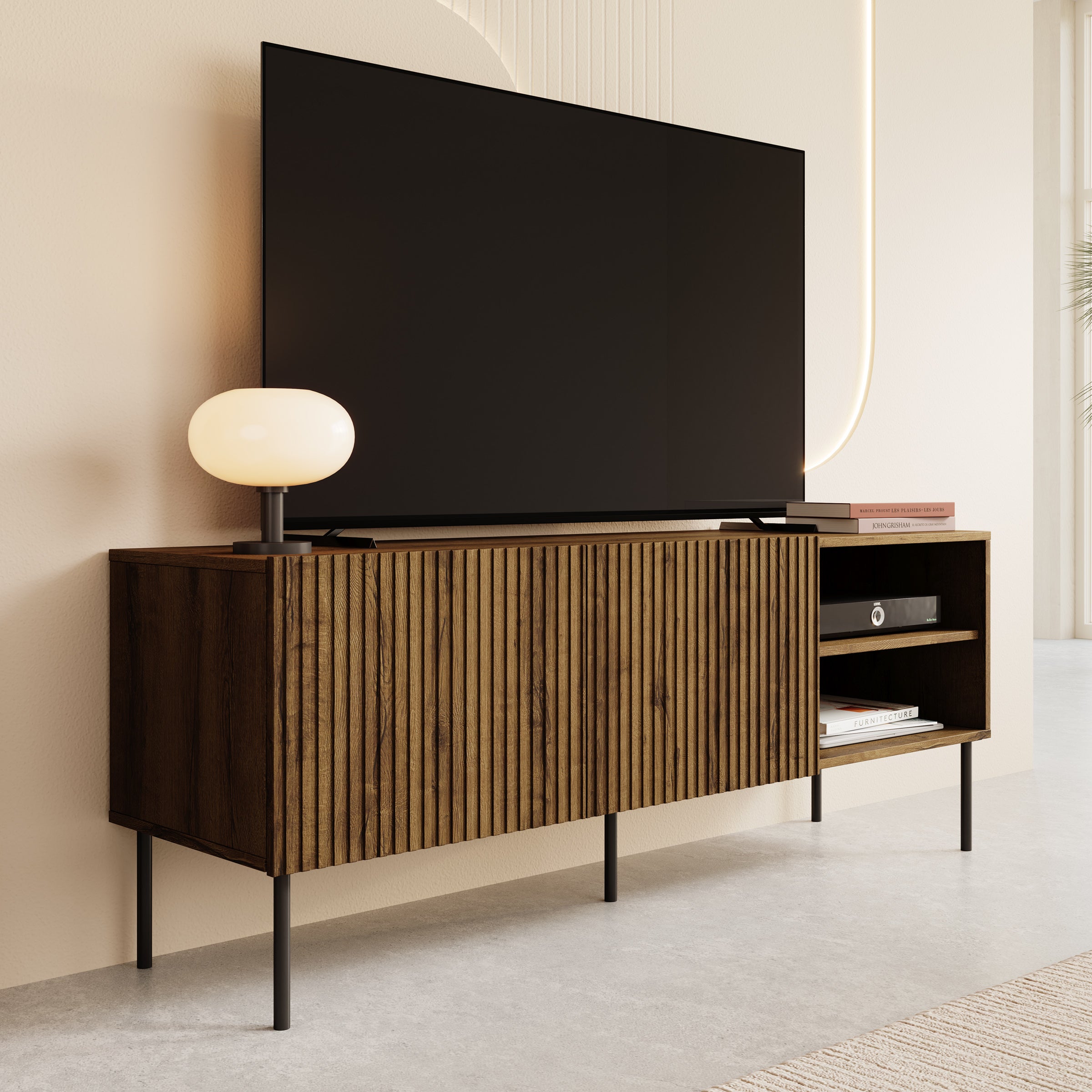 Tartagal - TV-Meubel - Donkerbruin eiken - 150x42x58 cm