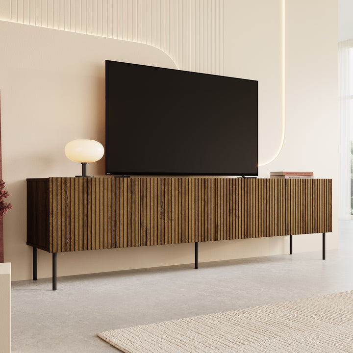 Tartagal - TV-Meubel - Donkerbruin eiken - 200x42x58 cm