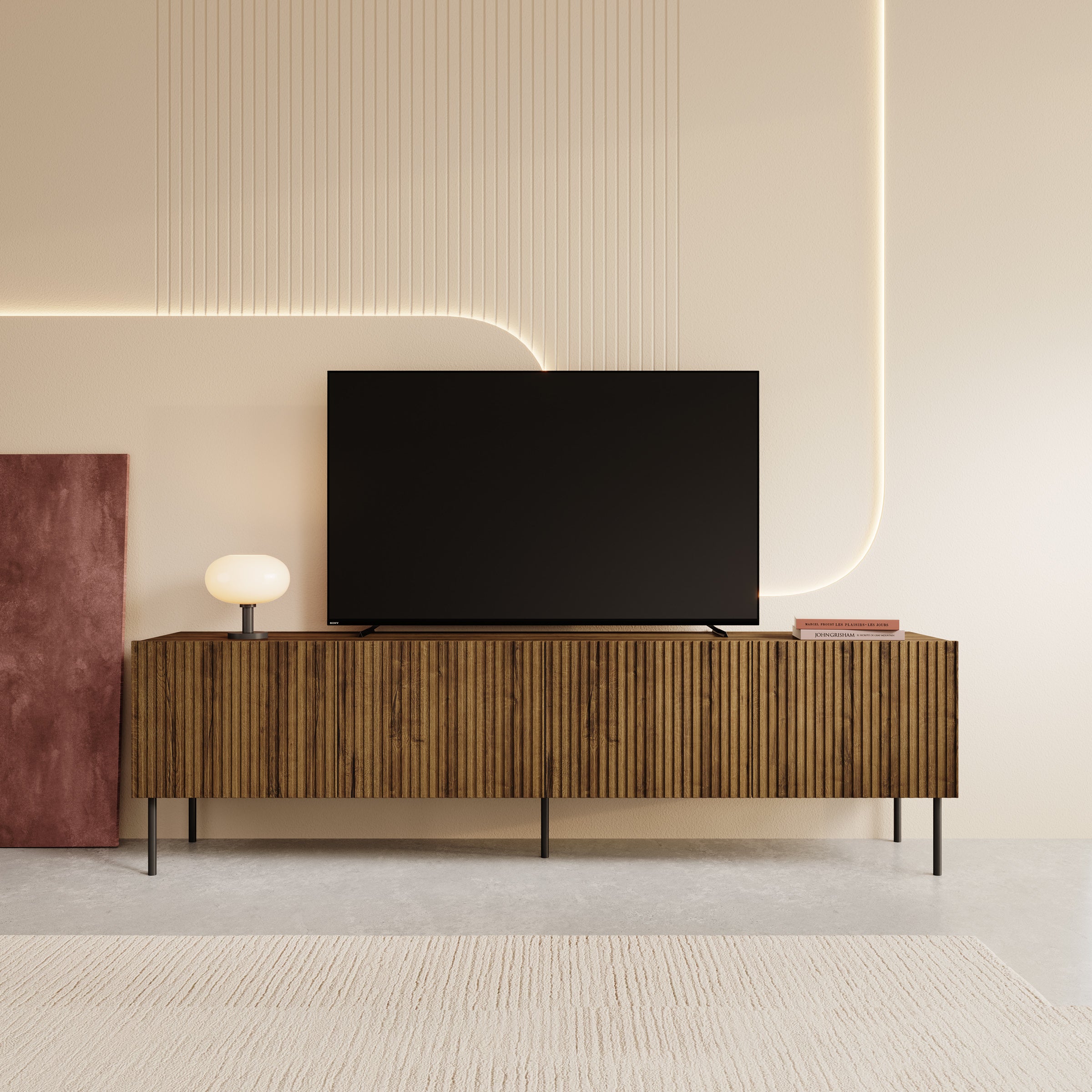Tartagal - TV-Meubel - Donkerbruin eiken - 200x42x58 cm