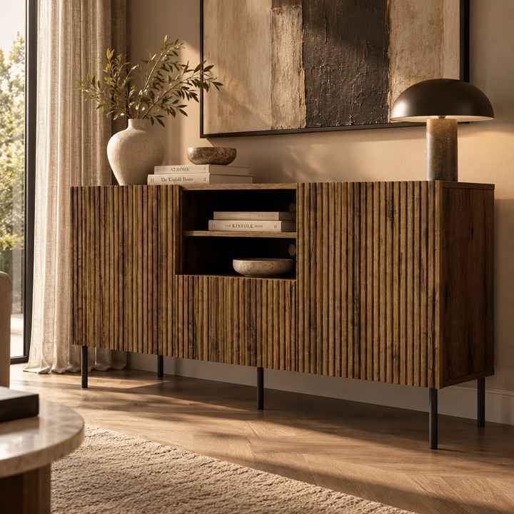 Tartagal - Dressoir - Donkerbruin/eiken - 150x42x81 cm