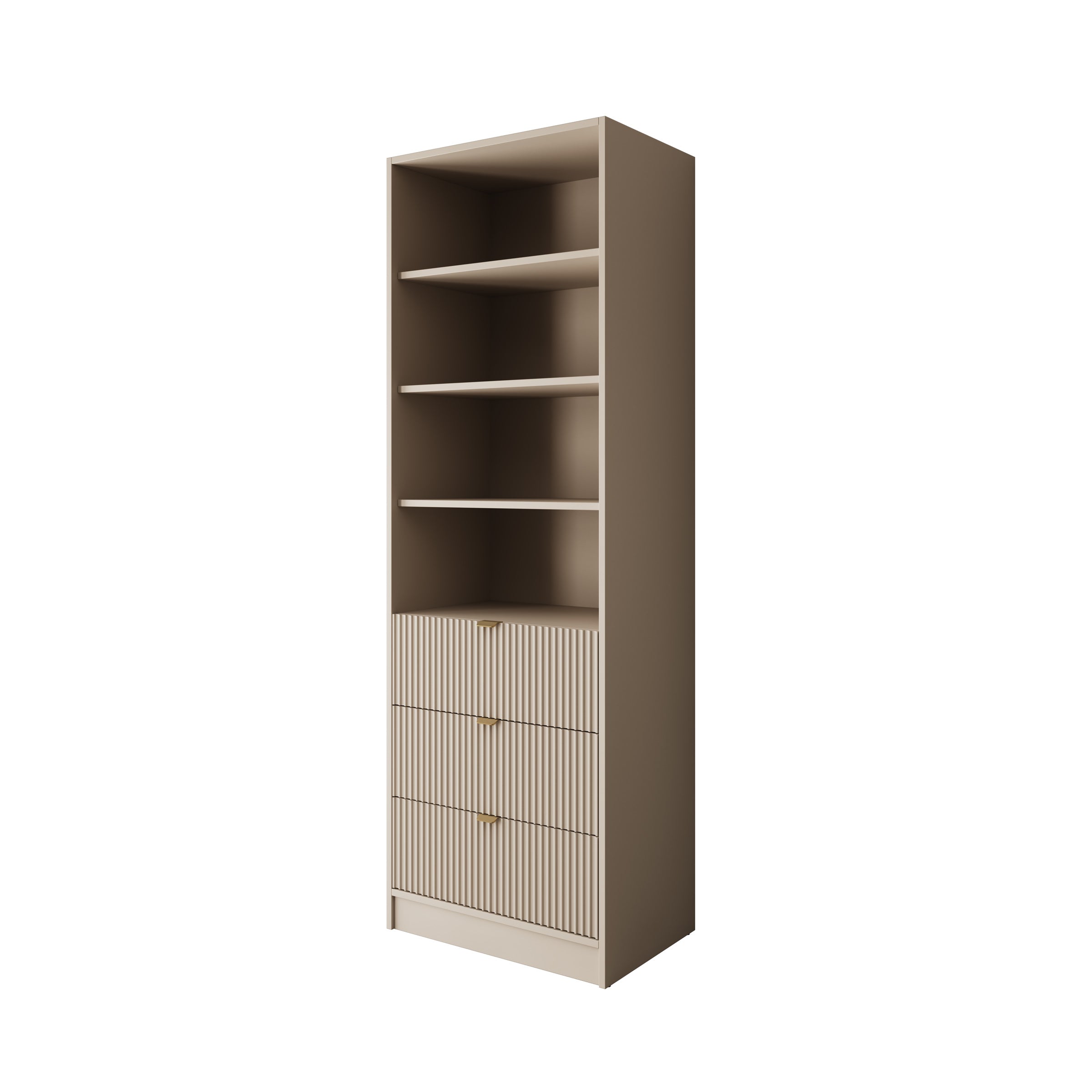Tavares - Boekenkast - Beige - 60x40x 180 cm