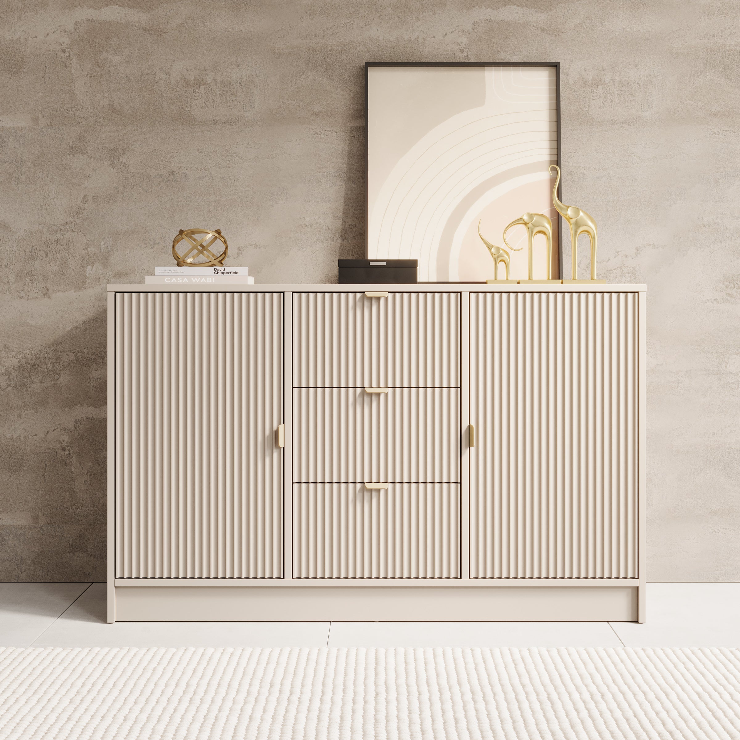 Tavares - Dressoir - Beige - 118x40x75 cm