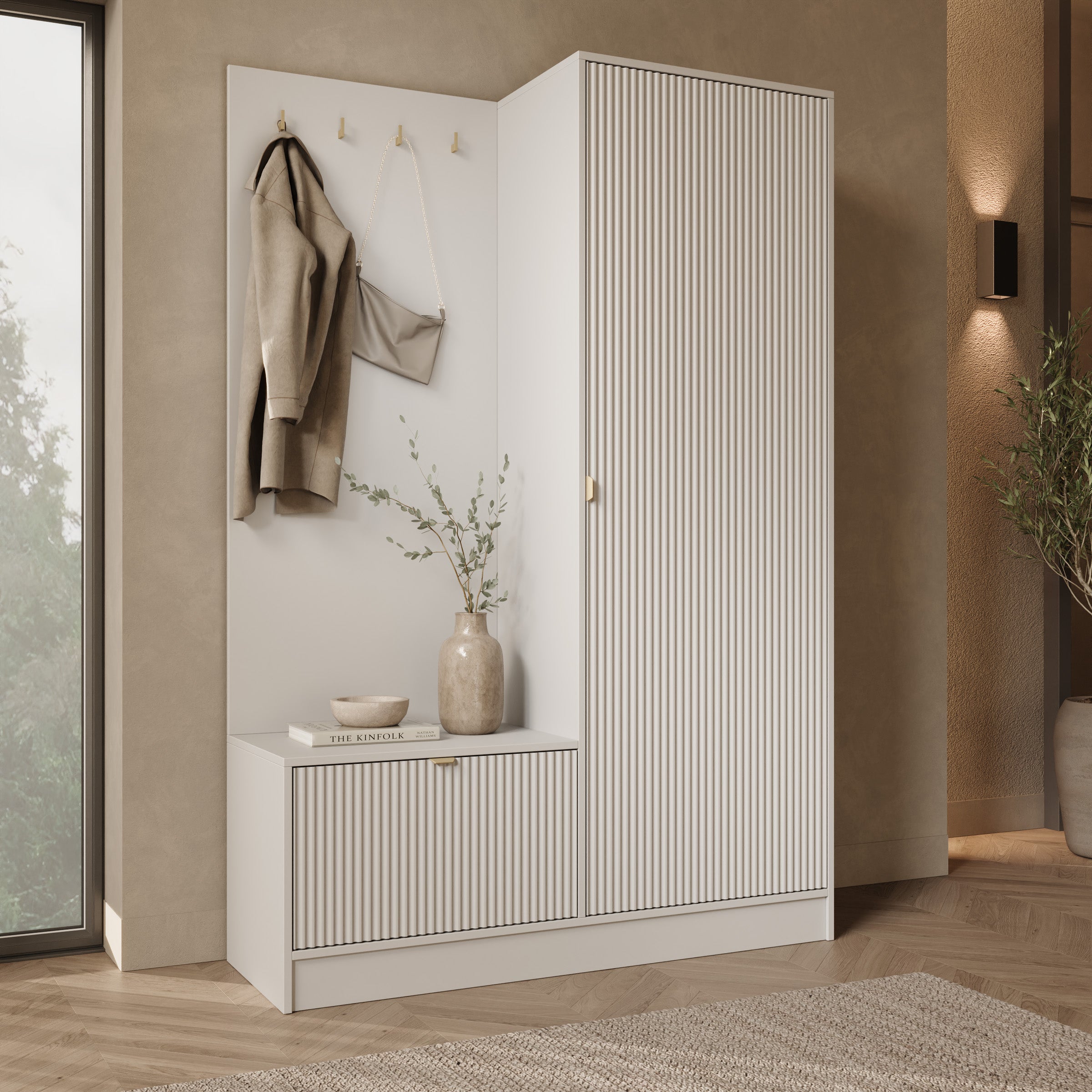 Tavares - Halkast - Wit - 120x40x180 cm