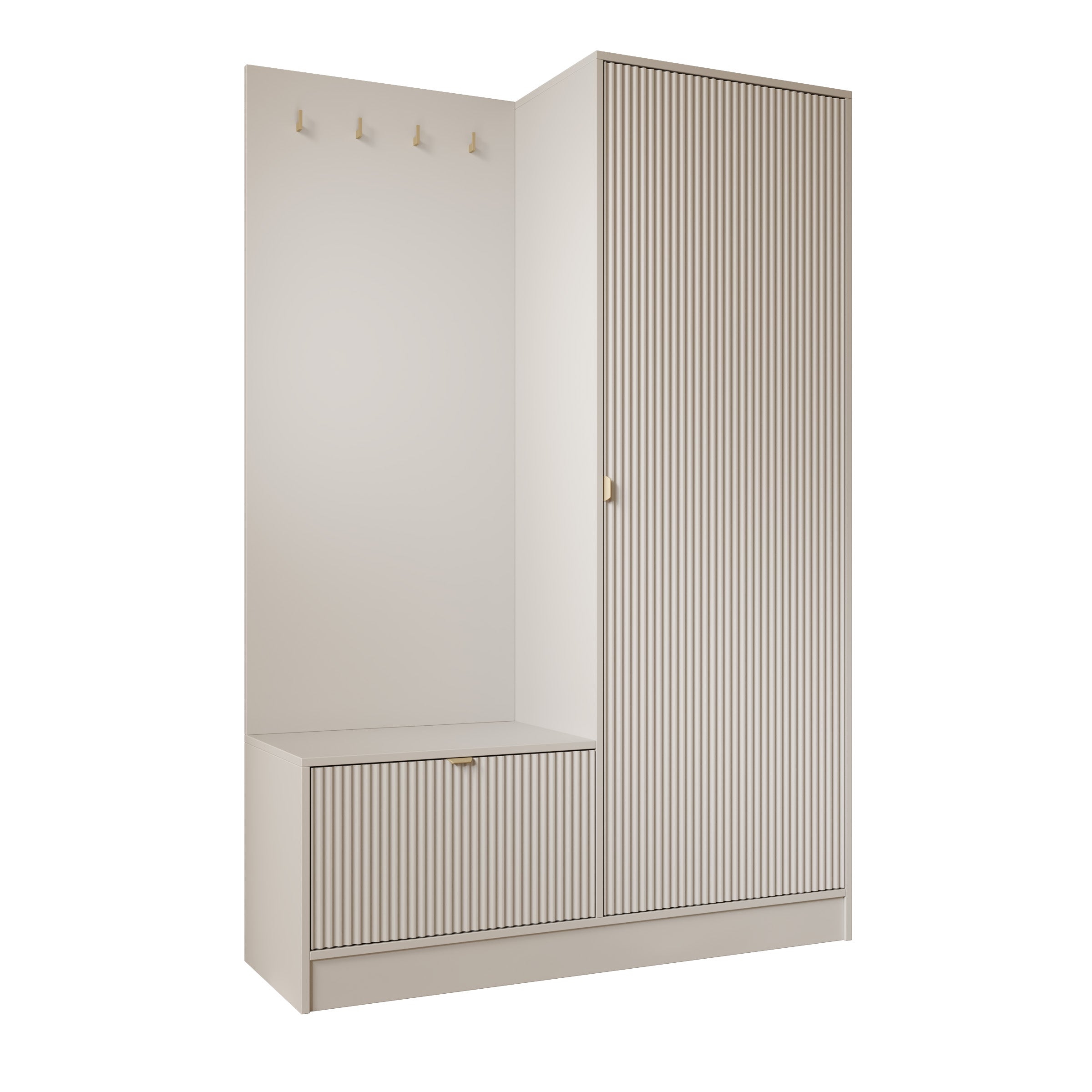 Tavares - Halkast - Wit - 120x40x180 cm