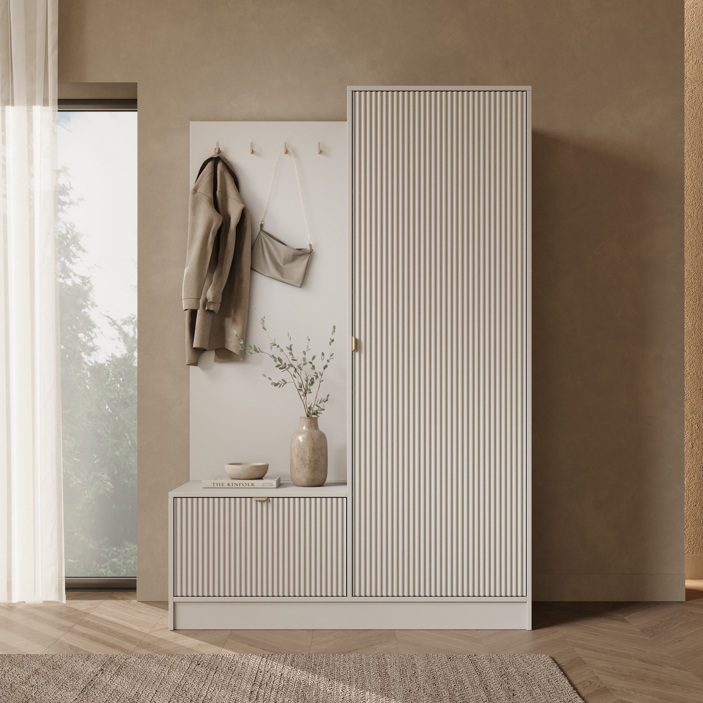 Tavares - Halkast - Wit - 120x40x180 cm