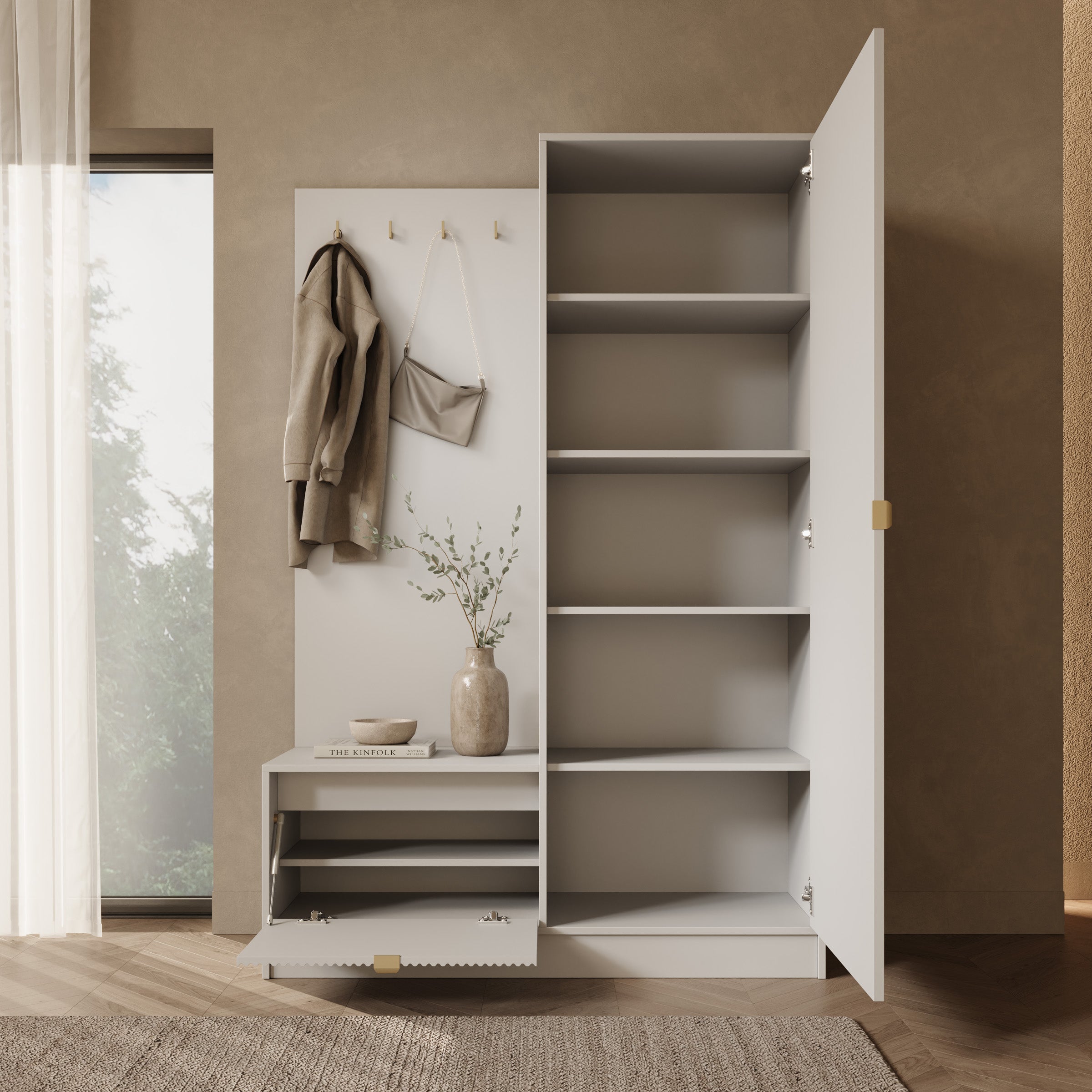 Tavares - Halkast - Wit - 120x40x180 cm