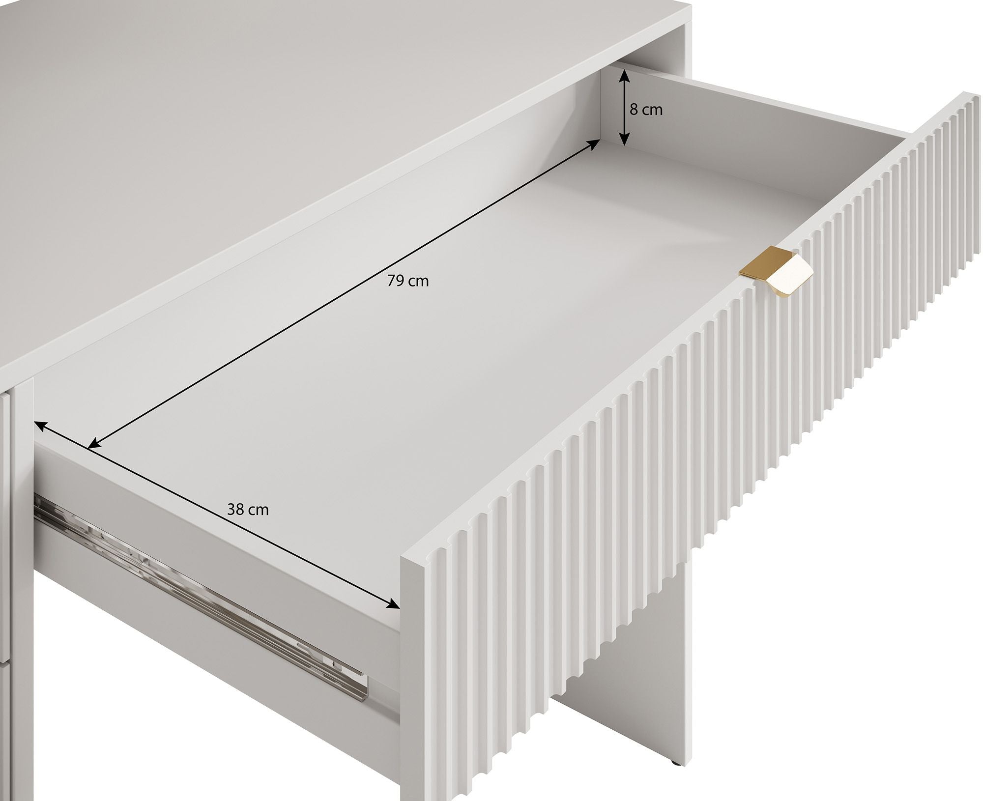 Tavares - Kaptafel - Wit - 120x55x76 cm