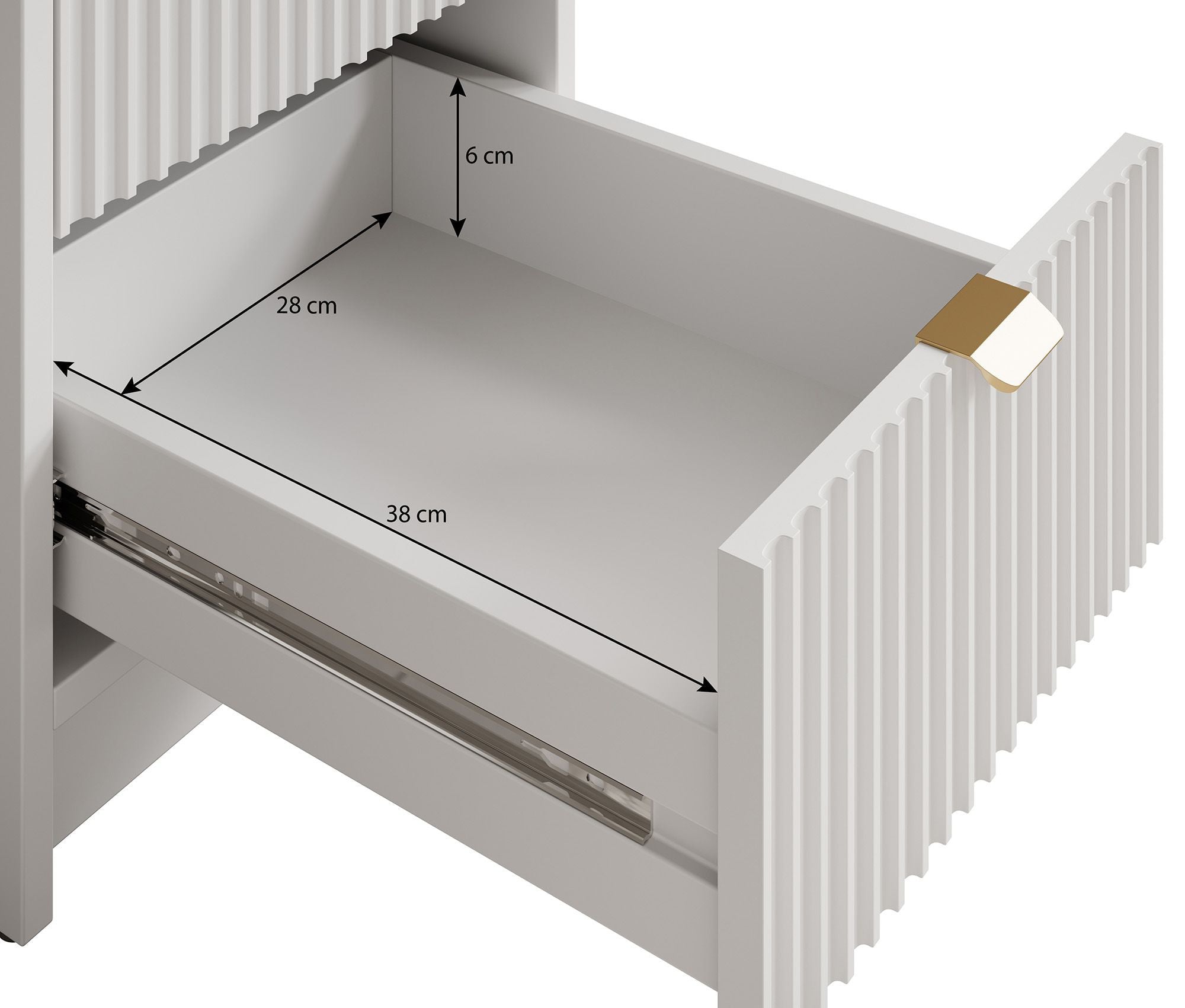 Tavares - Kaptafel - Wit - 120x55x76 cm