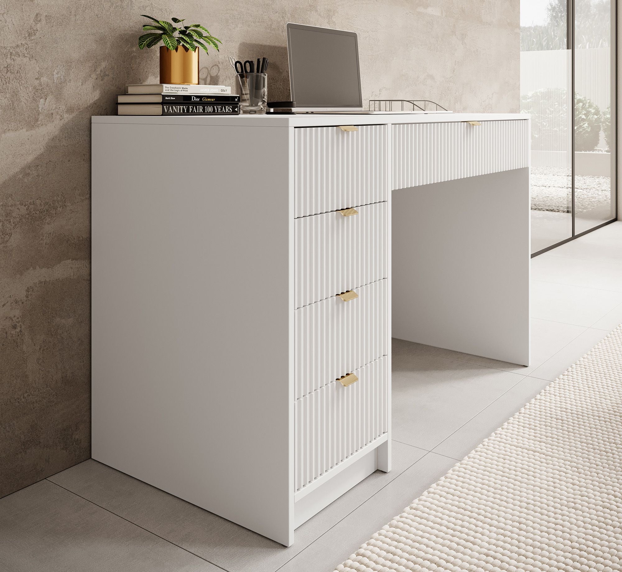 Tavares - Kaptafel - Wit - 120x55x76 cm