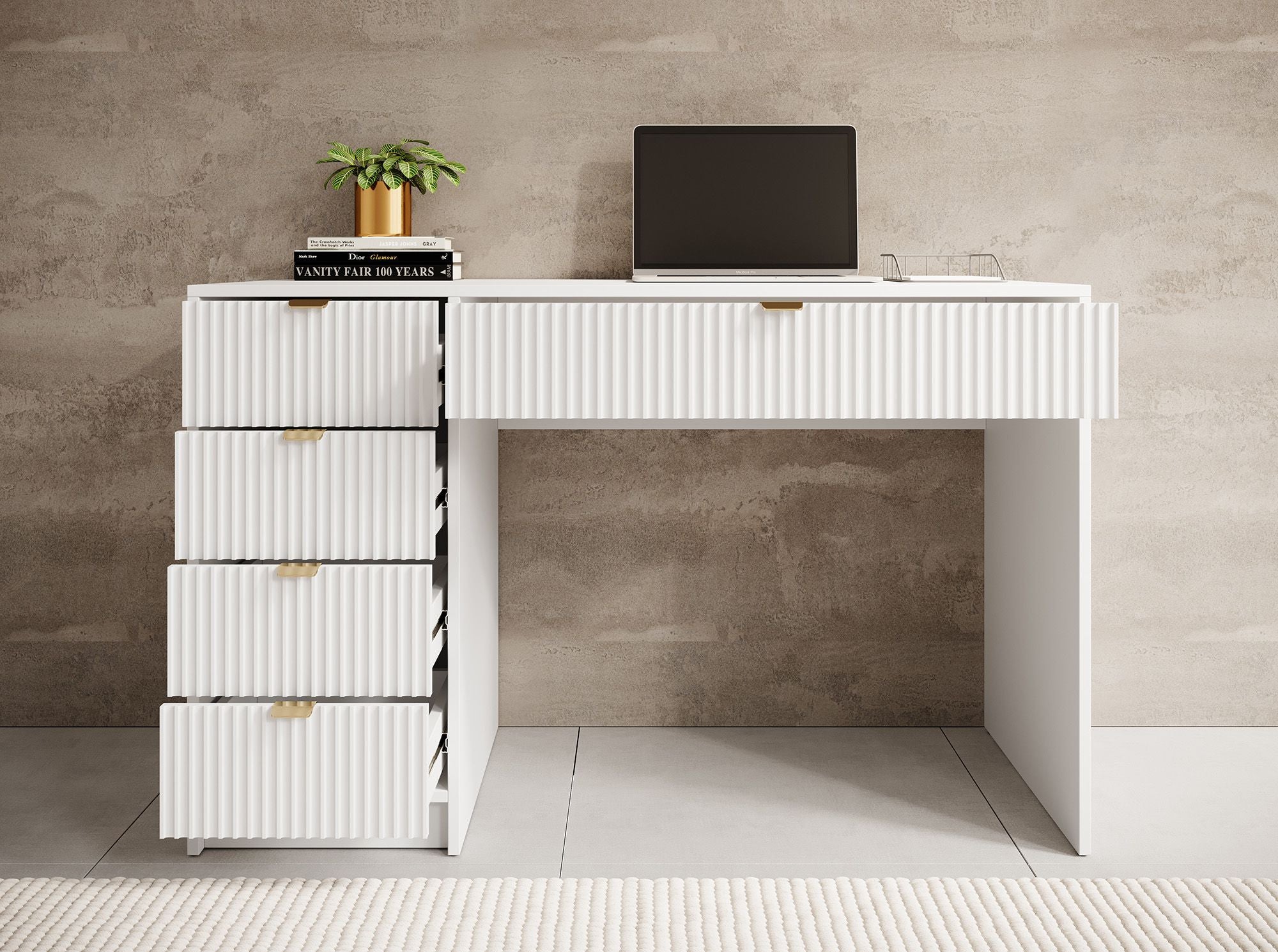 Tavares - Kaptafel - Wit - 120x55x76 cm