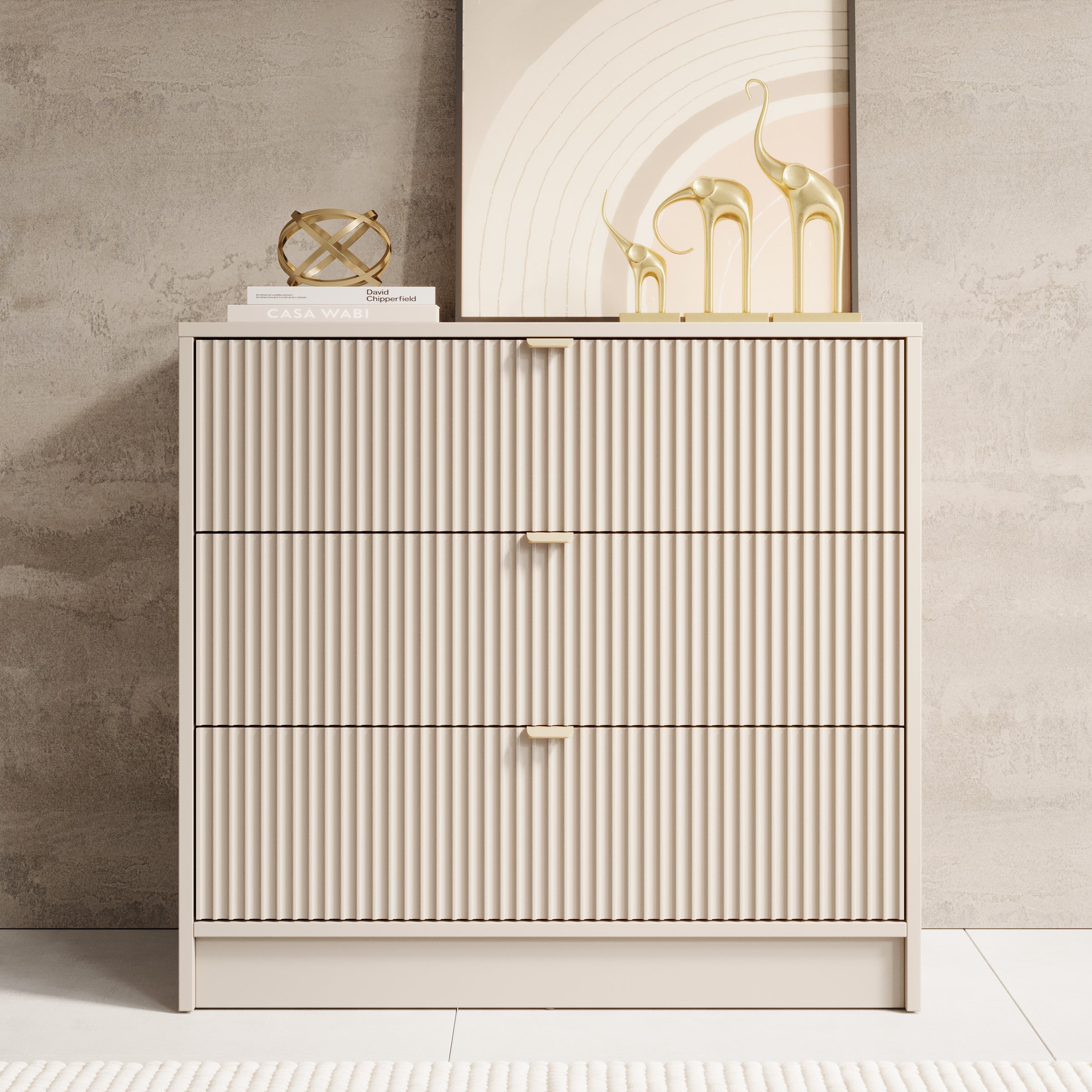 Tavares - Ladekast - Beige - 80x40x75 cm