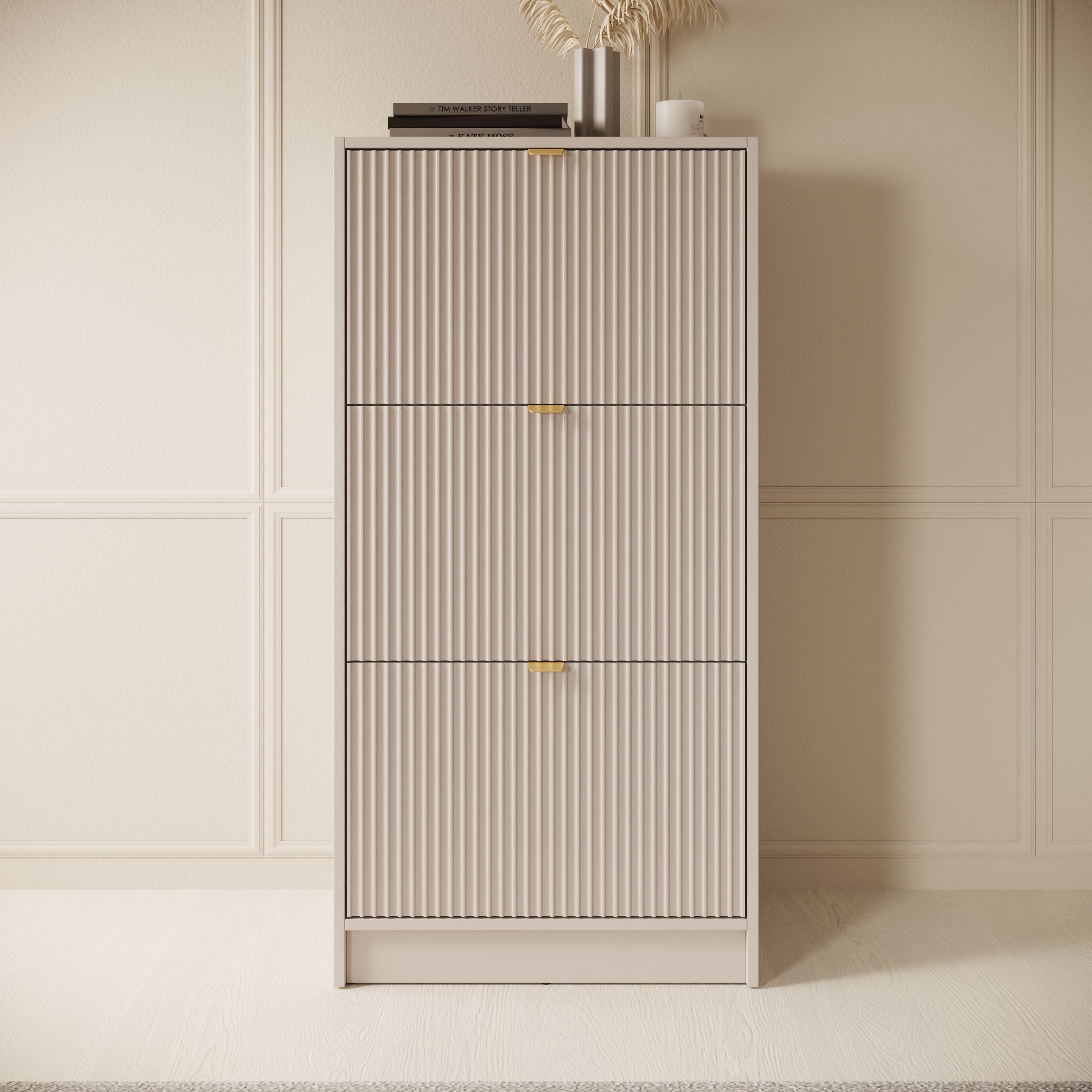 Tavares - Schoenenkast - Beige - 60x40x120 cm