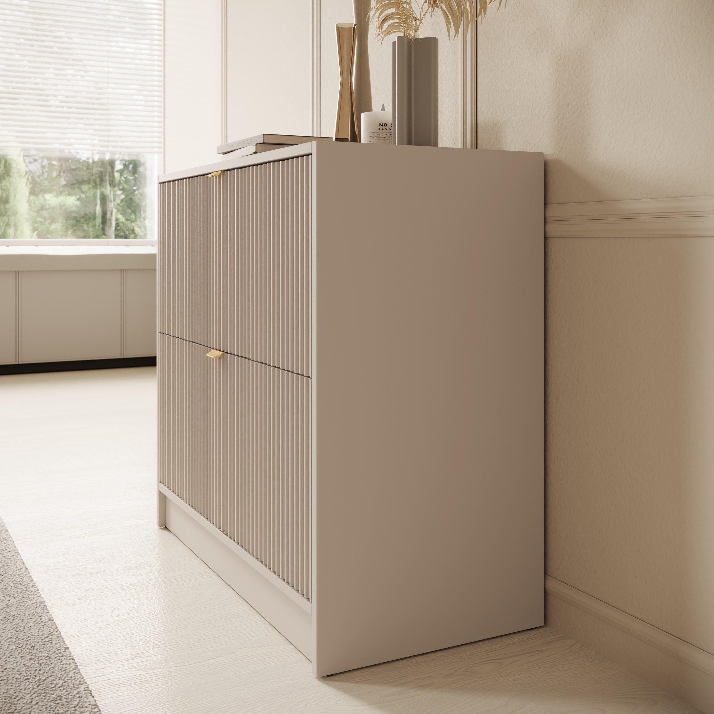Tavares - Schoenenkast - Beige - 80x40x75 cm