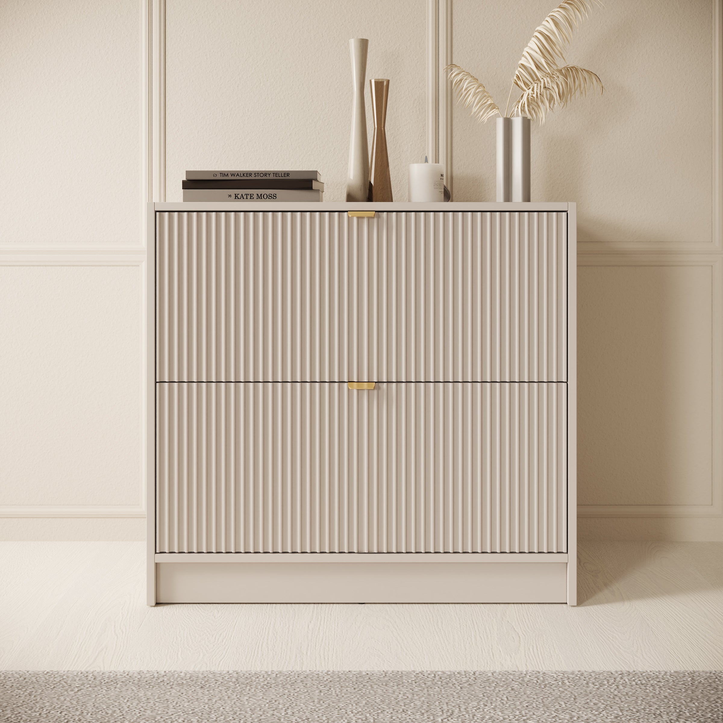 Tavares - Schoenenkast - Beige - 80x40x75 cm