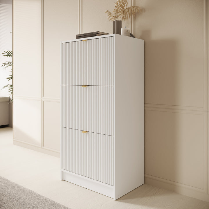 Tavares - Schoenenkast - Wit - 60x40x120 cm
