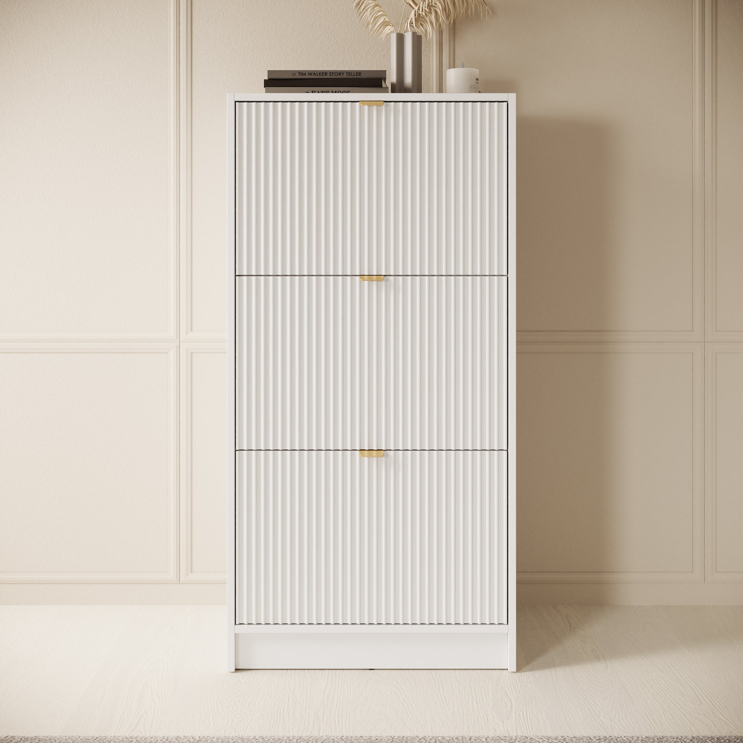 Tavares - Schoenenkast - Wit - 60x40x120 cm