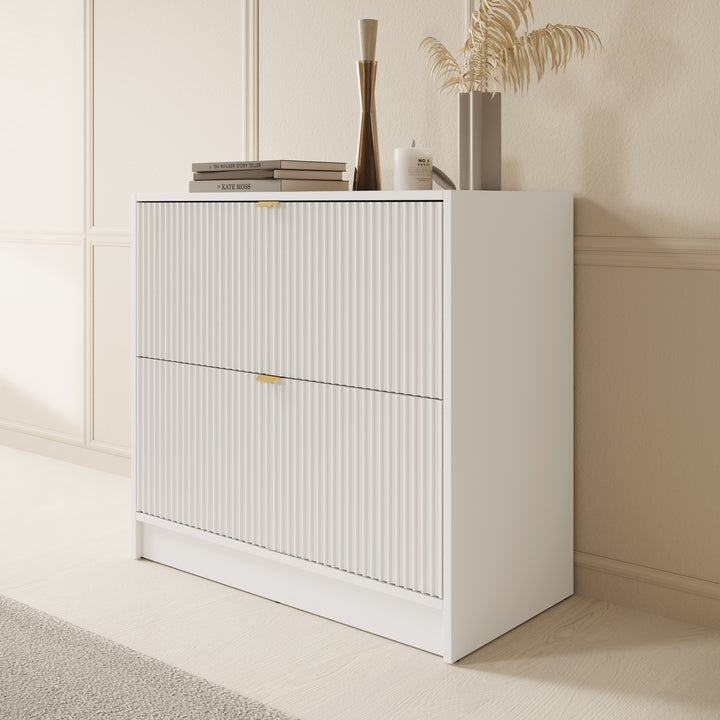 Tavares - Schoenenkast - Wit - 80x40x75 cm