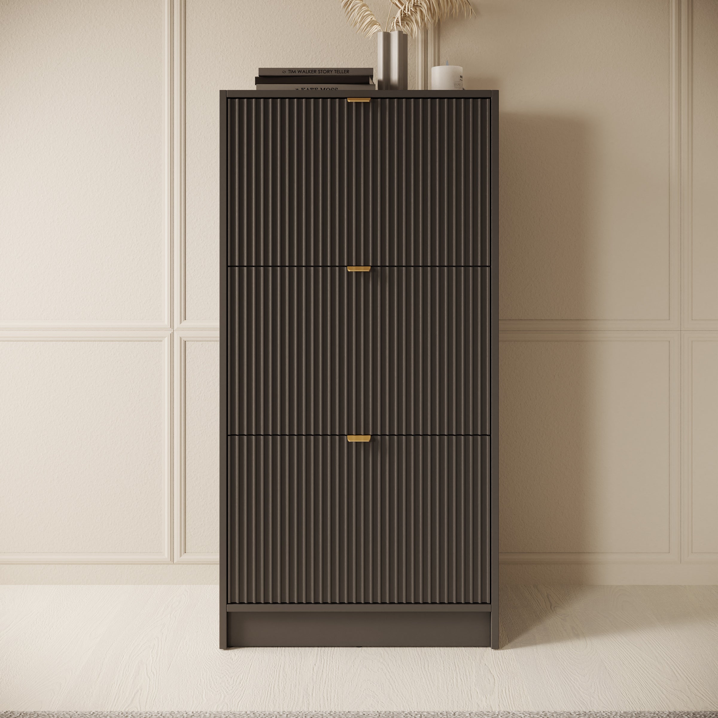 Tavares - Schoenenkast - Zwart - 60x40x120 cm