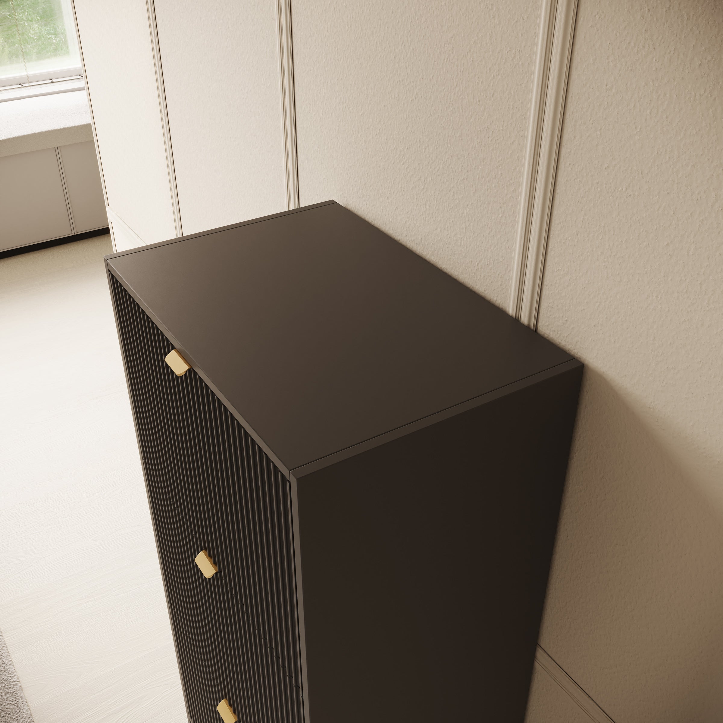 Tavares - Schoenenkast - Zwart - 60x40x120 cm