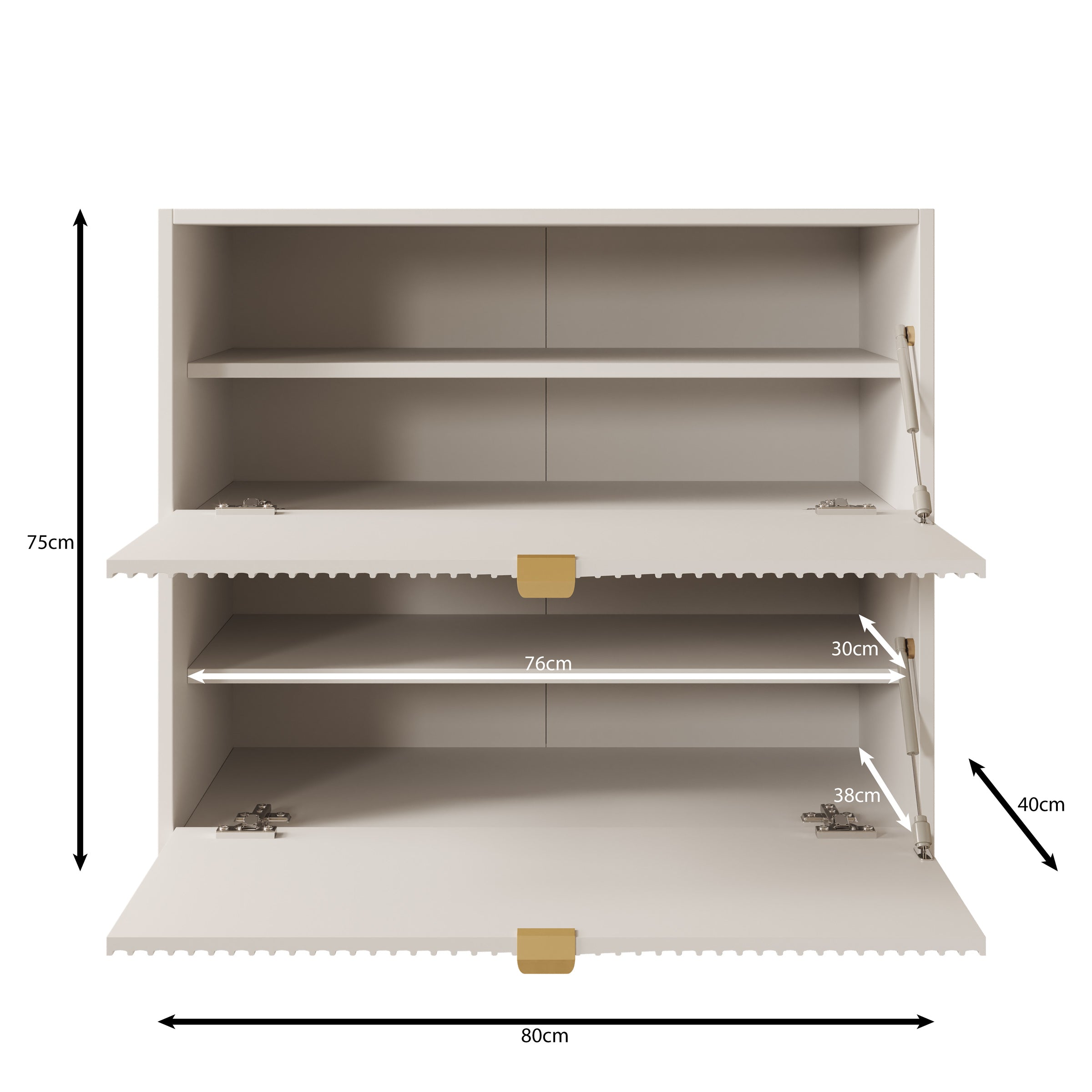 Tavares - Schoenenkast - Zwart - 80x40x75 cm