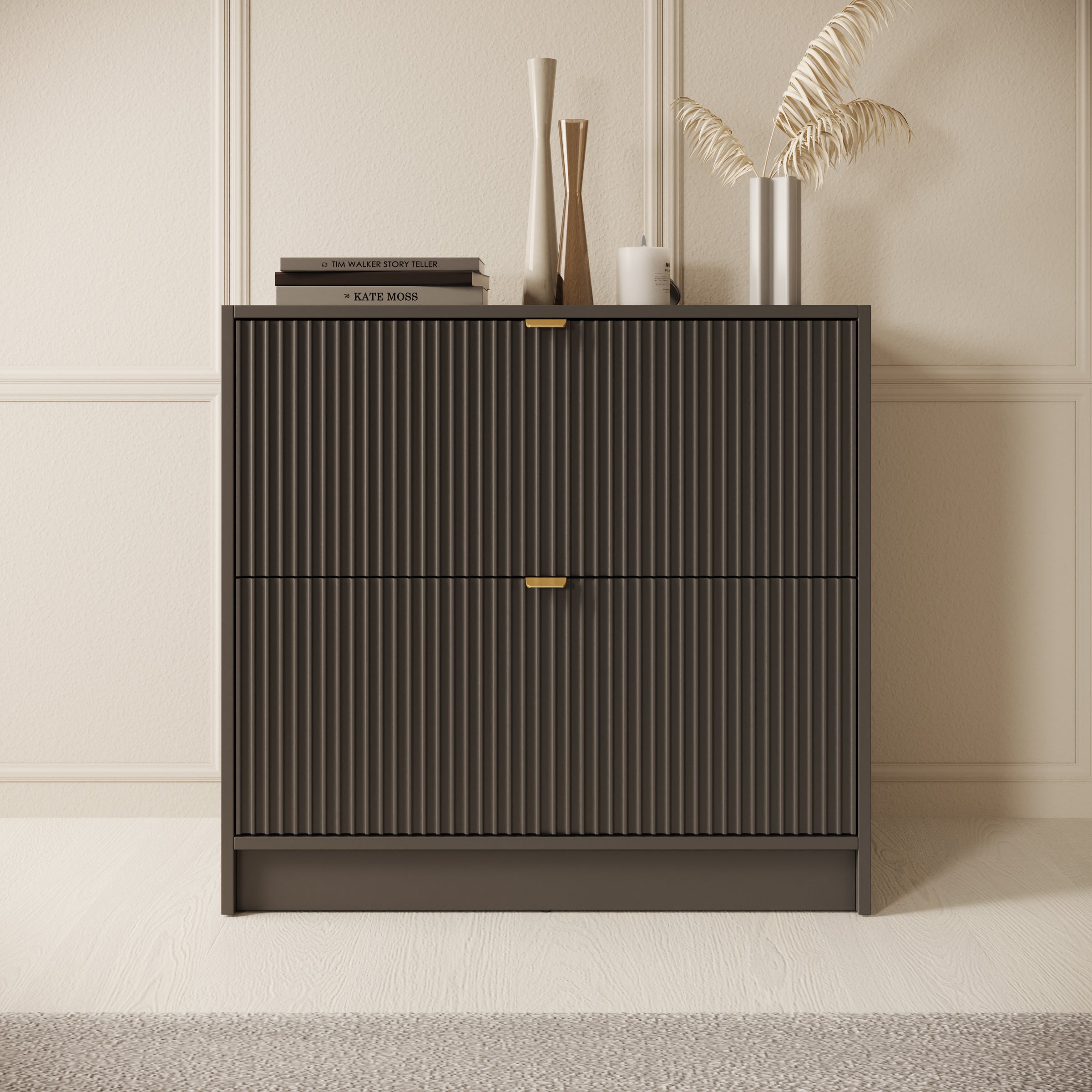 Tavares - Schoenenkast - Zwart - 80x40x75 cm