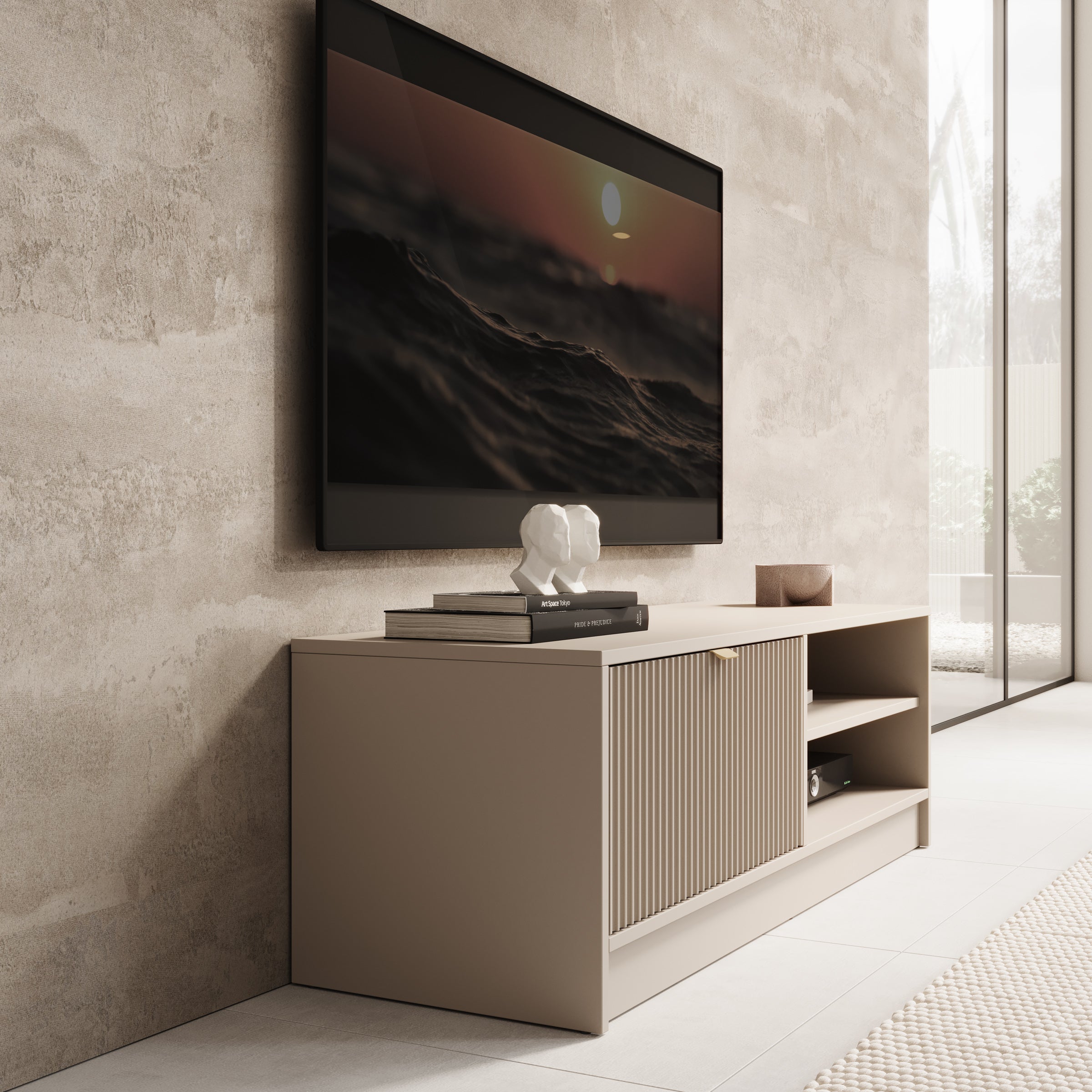 Tavares - TV-Meubel - Beige - 120x40x40 cm
