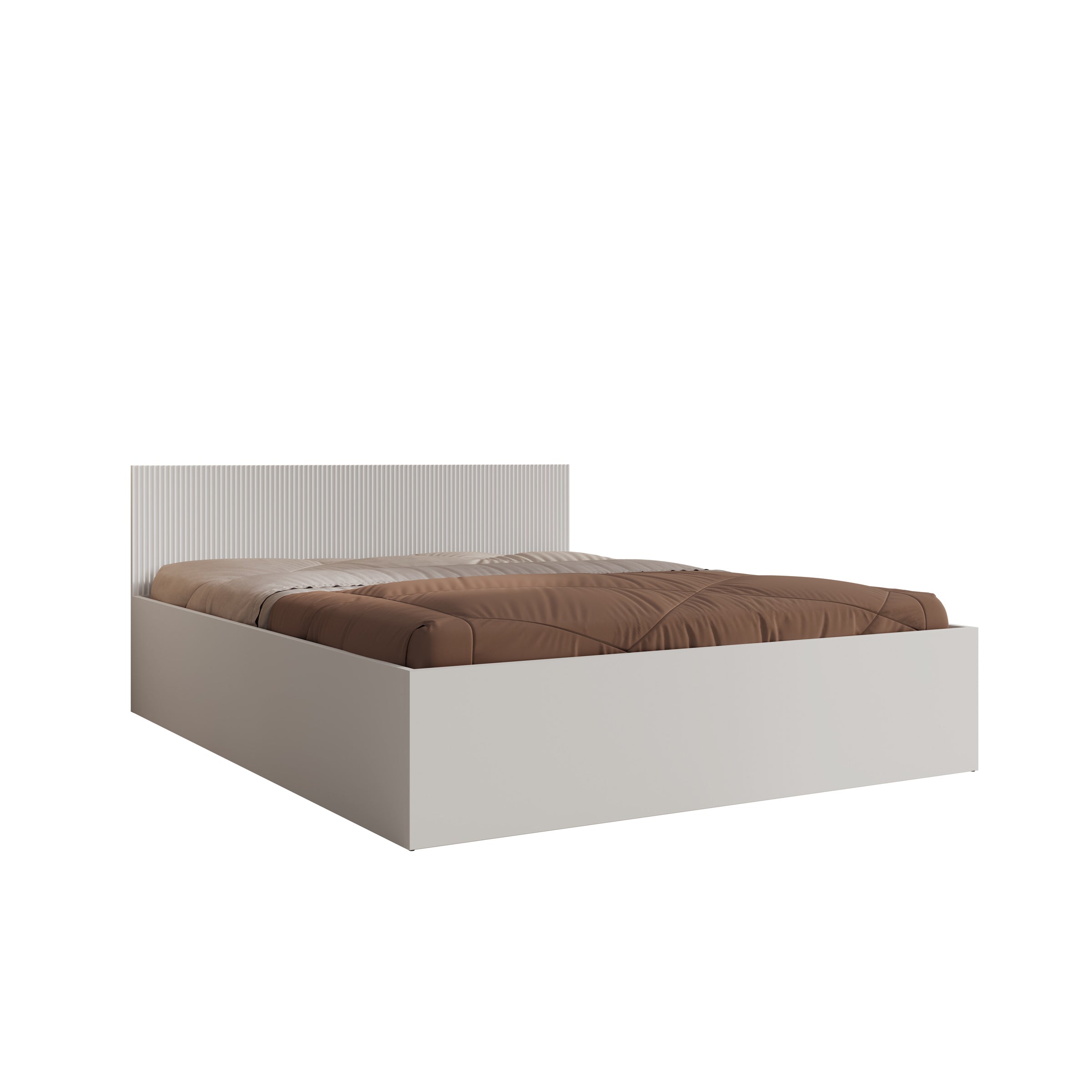 Tavares - Tweepersoonsbed met opbergruimte - Wit - 160x200 cm
